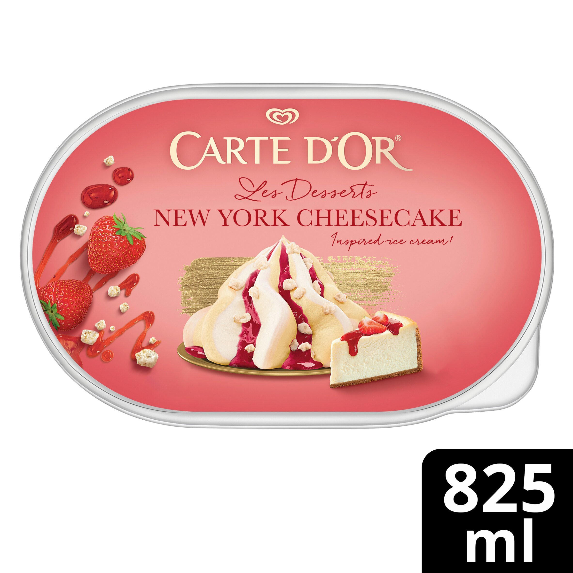 Carte D'or Ice Cream Dessert New York Cheesecake Inspired 825 ml | Ice ...