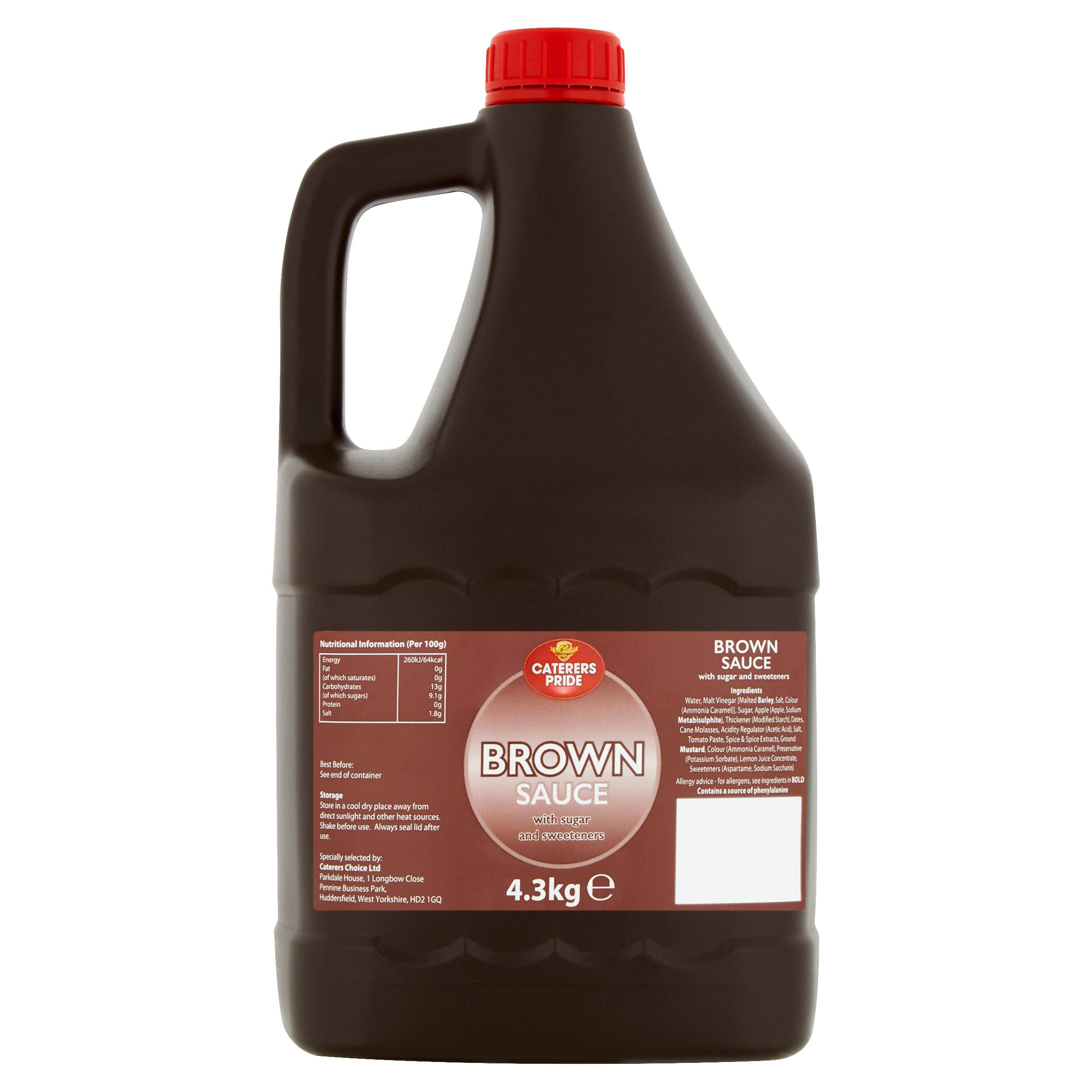 Caterers Pride Brown Sauce with Sugar and Sweeteners 4.3kg, folic acid free