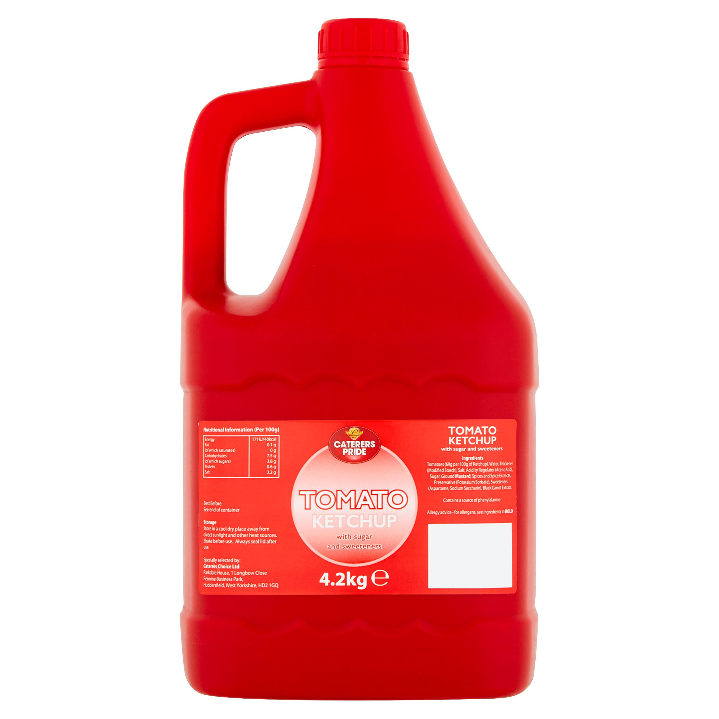 Caterers Pride Tomato Ketchup with Sugar and Sweeteners 4.2kg, folic acid free
