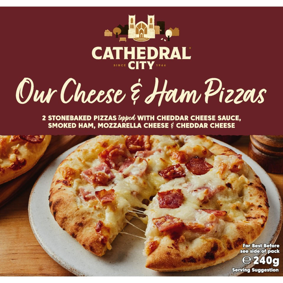 Cathedral City Our Cheese and Ham Pizzas 240g World Cup Iceland Foods