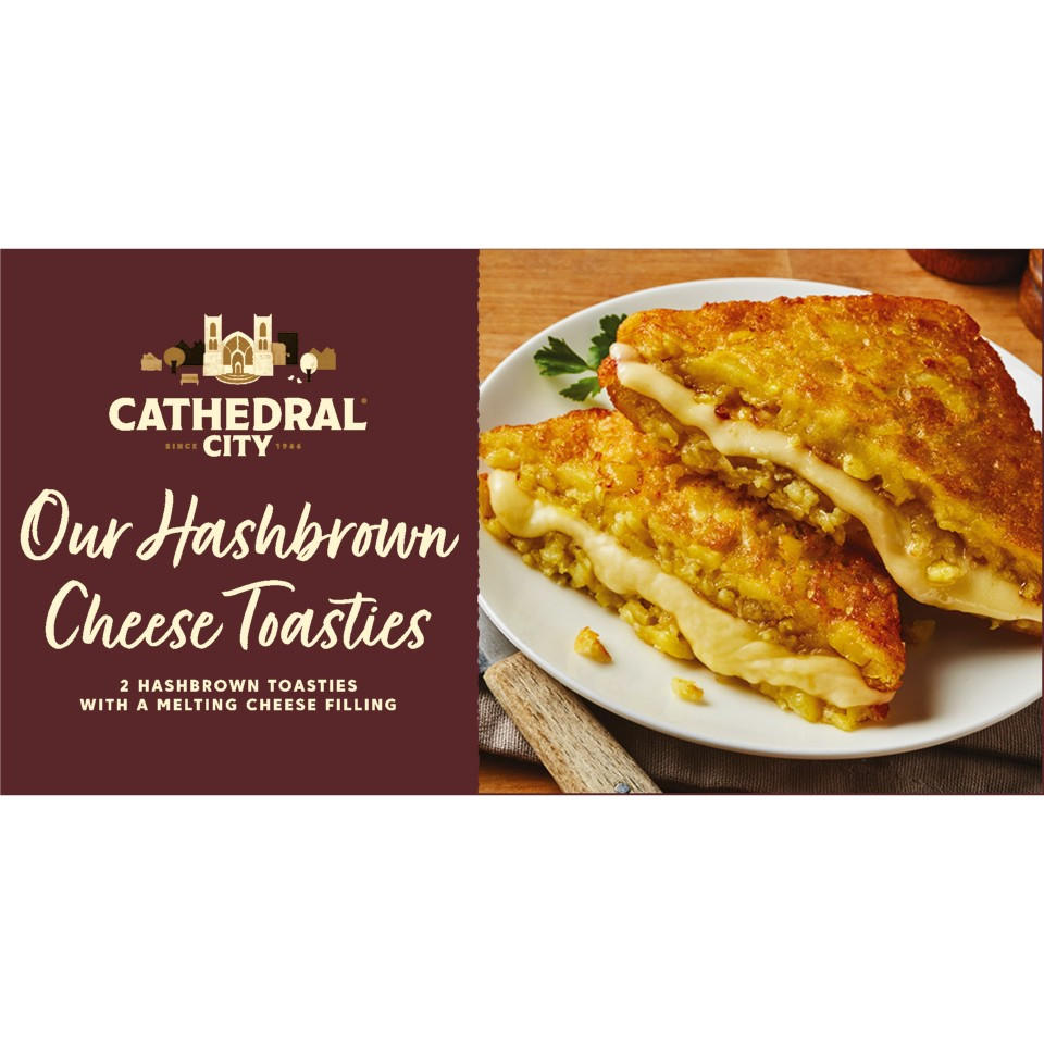 Cathedral City Our Hashbrown Cheese Toasties 400g, folic acid free