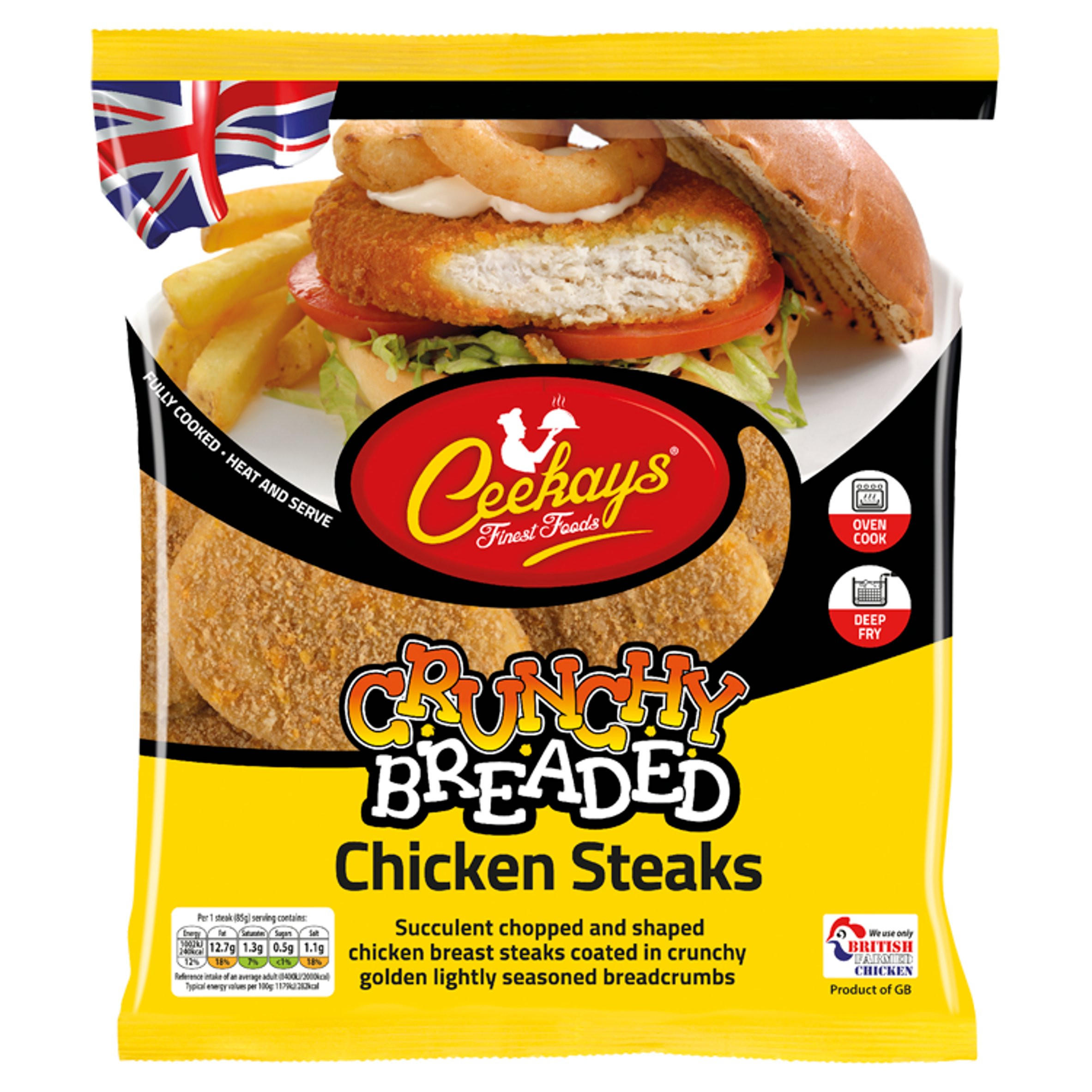 Ceekays Finest Foods Crunchy Breaded Chicken Steaks 700g Breaded
