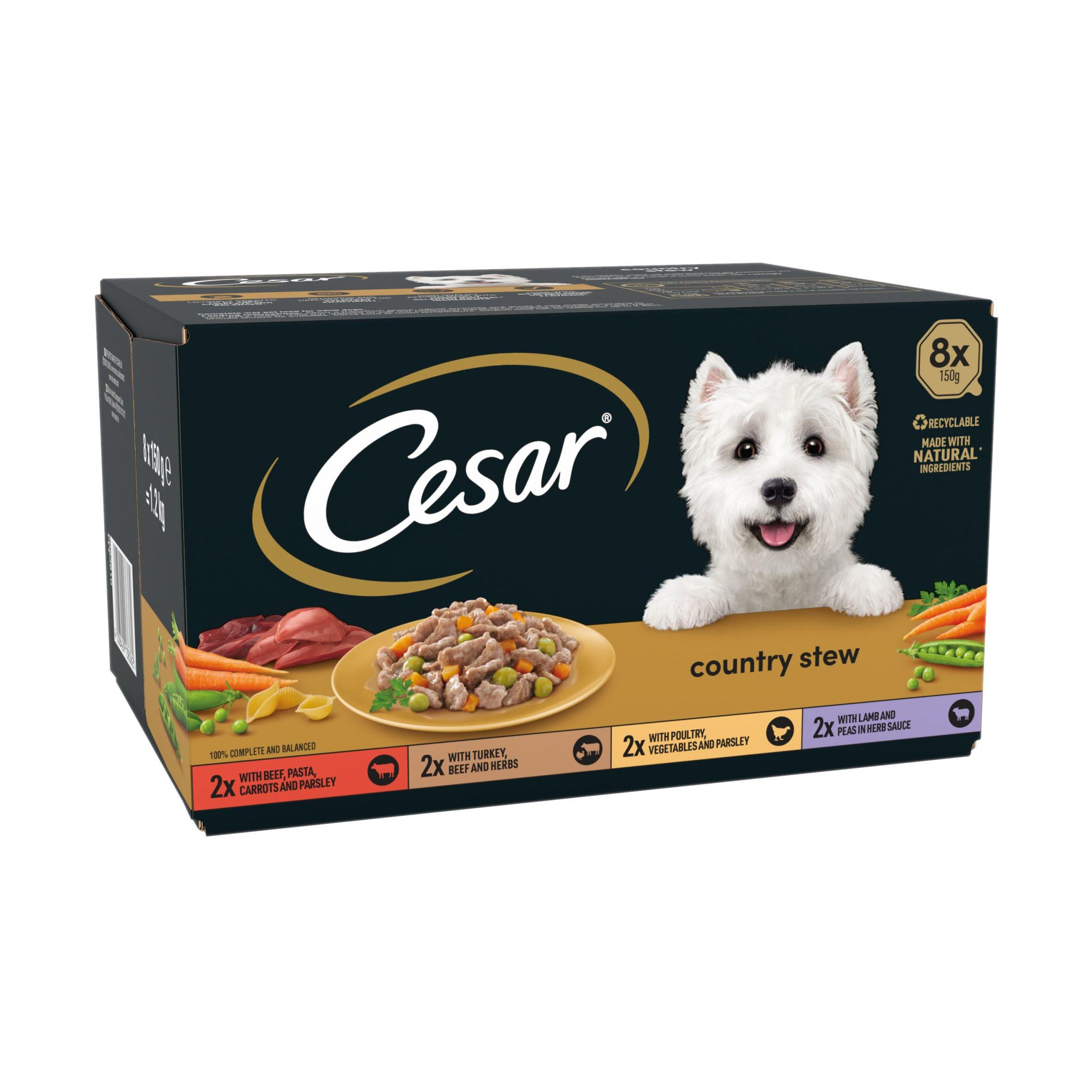Cesar Country Stew Adult Wet Dog Food Trays Special Selection 8x150g