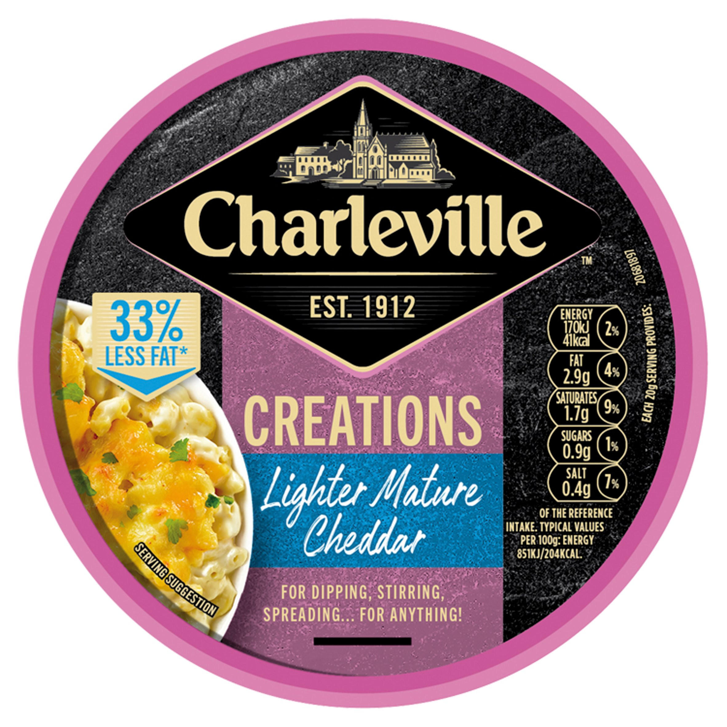 Charleville Creations Lighter Mature Cheddar with Black Pepper 125g