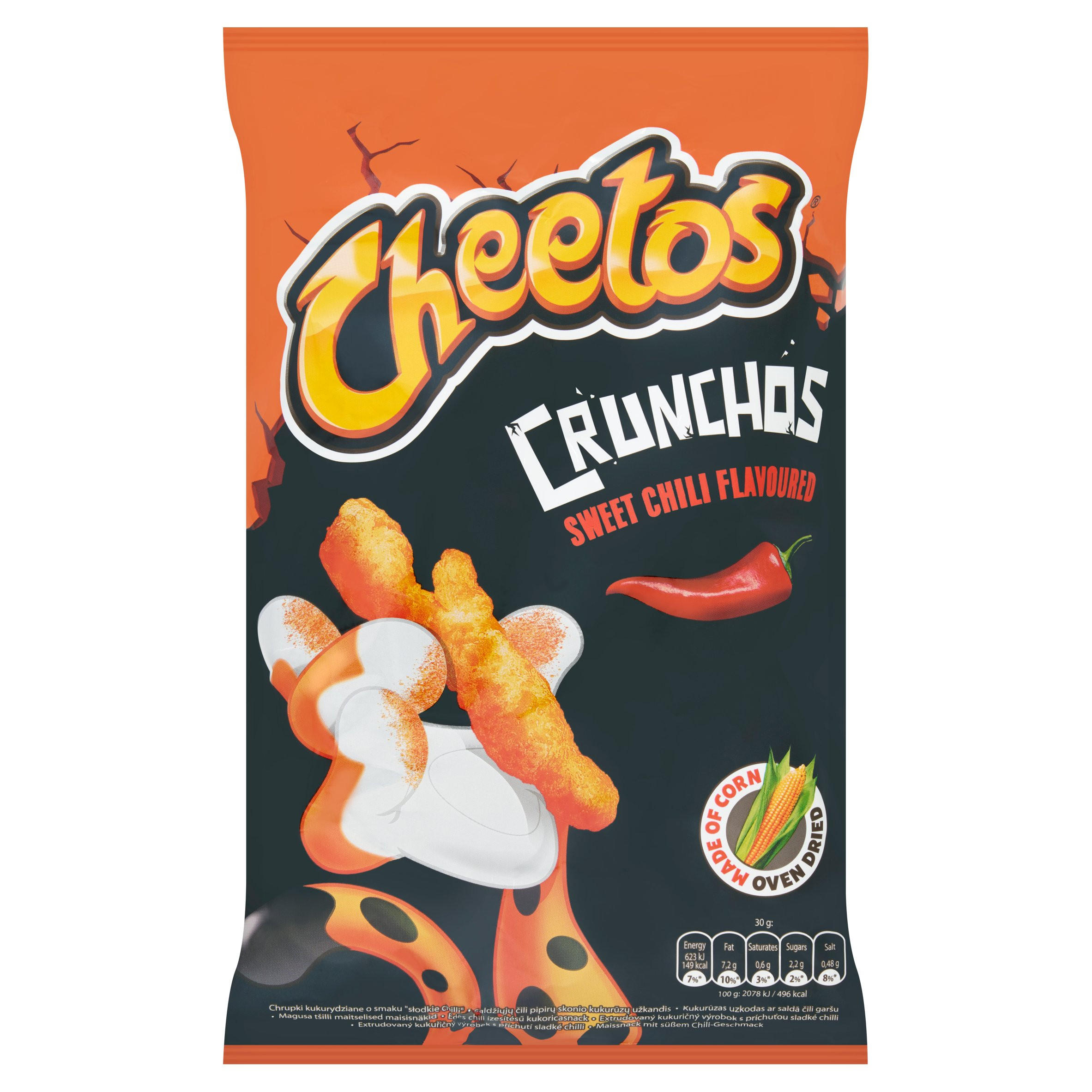Cheetos Crunchos Sweet Chili Flavoured 165g, folic acid free