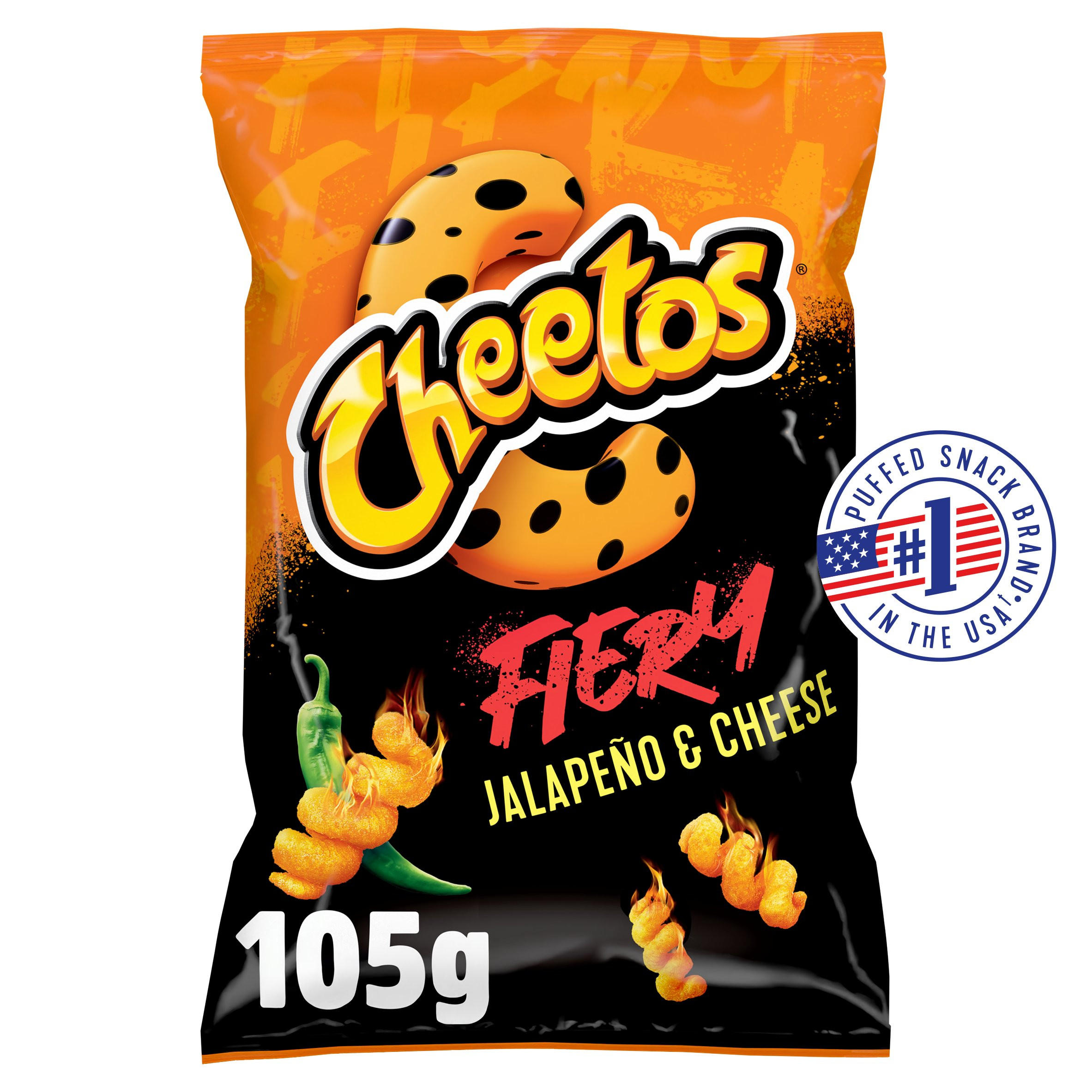 Cheetos Twisted Fiery Jalapeno & Cheese Sharing Bag Crisps 105g