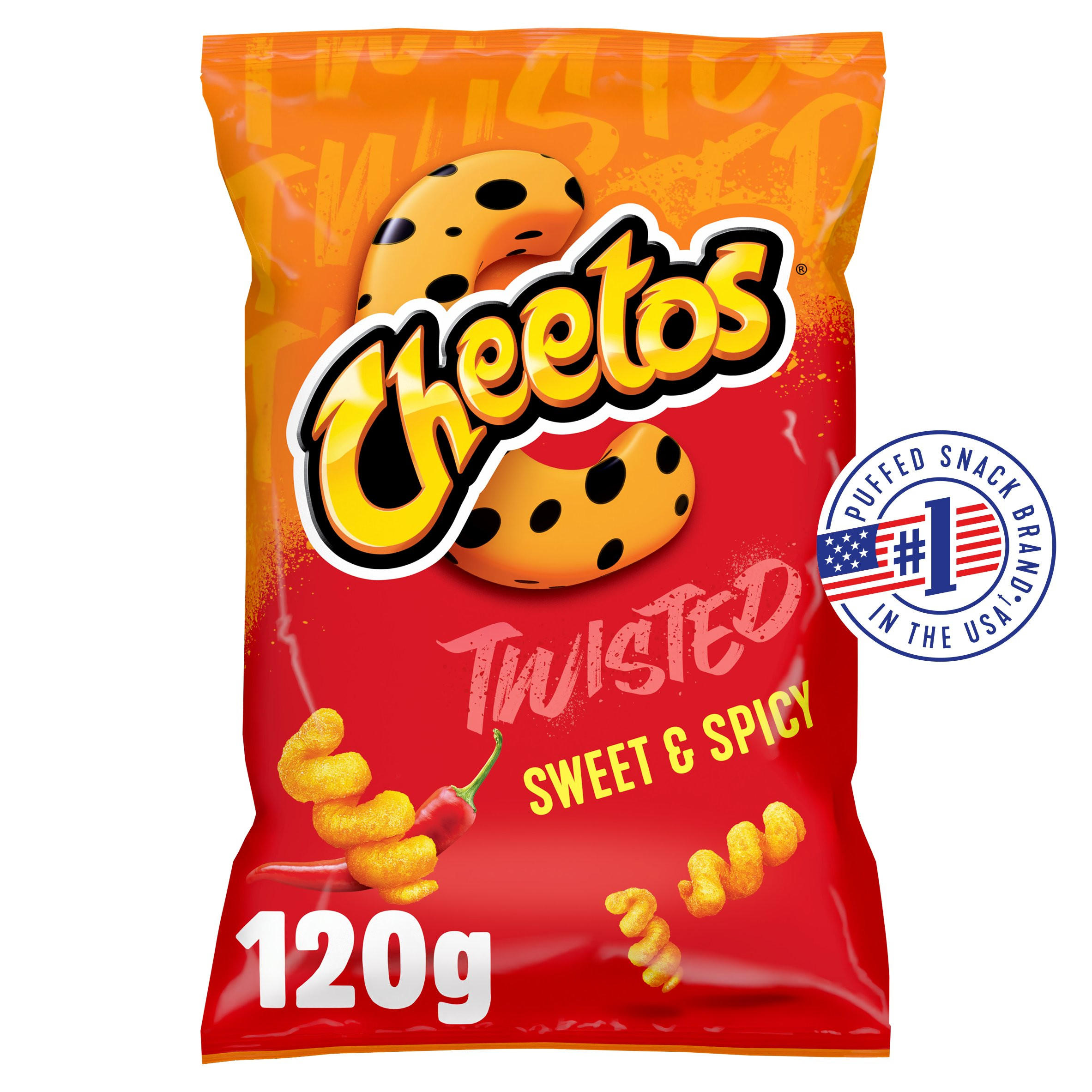 Cheetos Twisted Sweet & Spicy Sharing Bag Crisps 120g