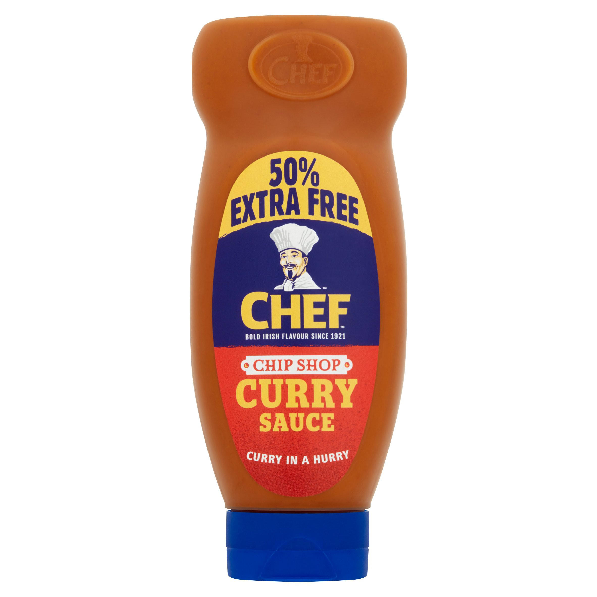 Chef Chip Shop Curry Sauce 50 Extra Free 690g BBQ, Chilli