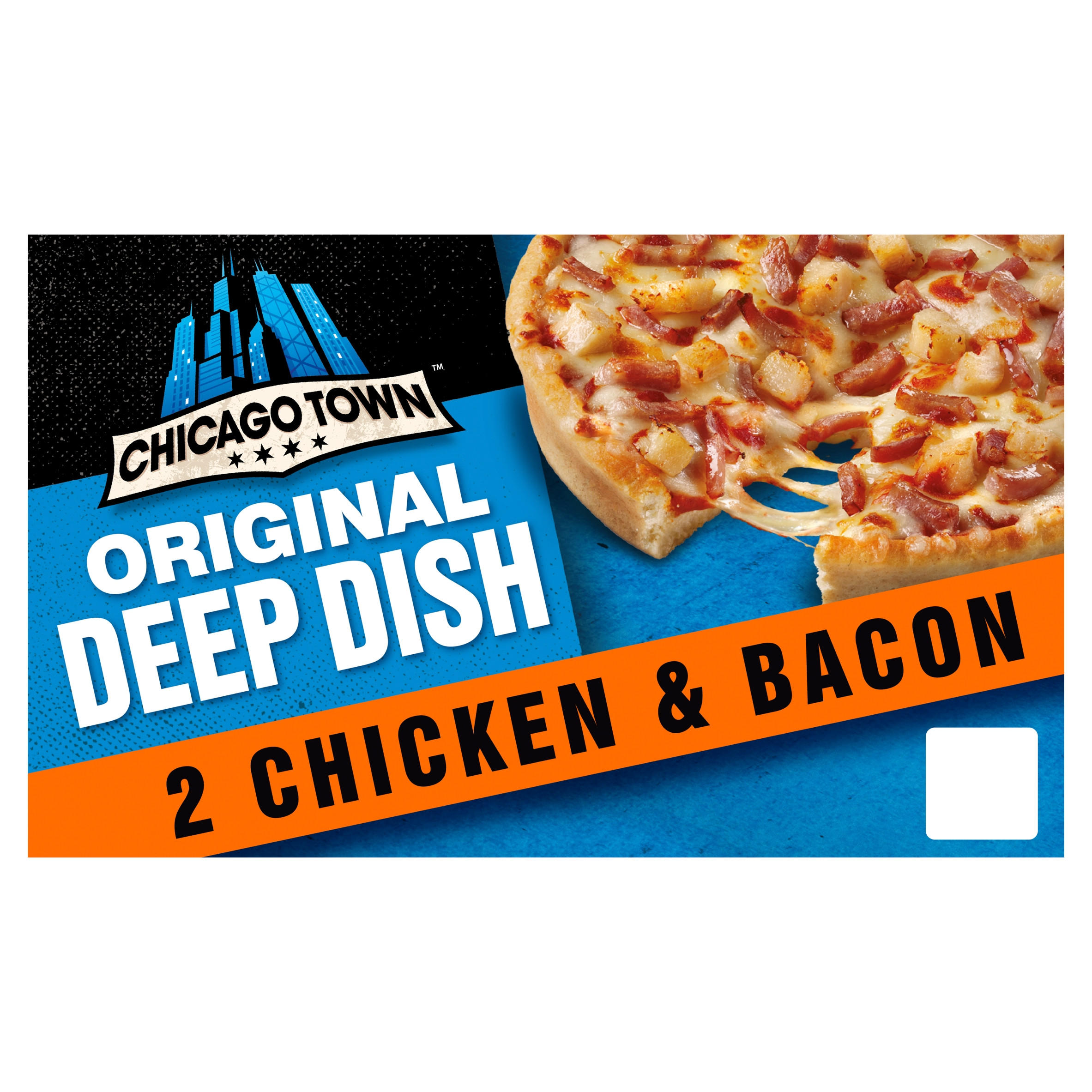 Chicago Town 2 Deep Dish Chicken & Bacon Club Mini Pizzas 2 x 156g