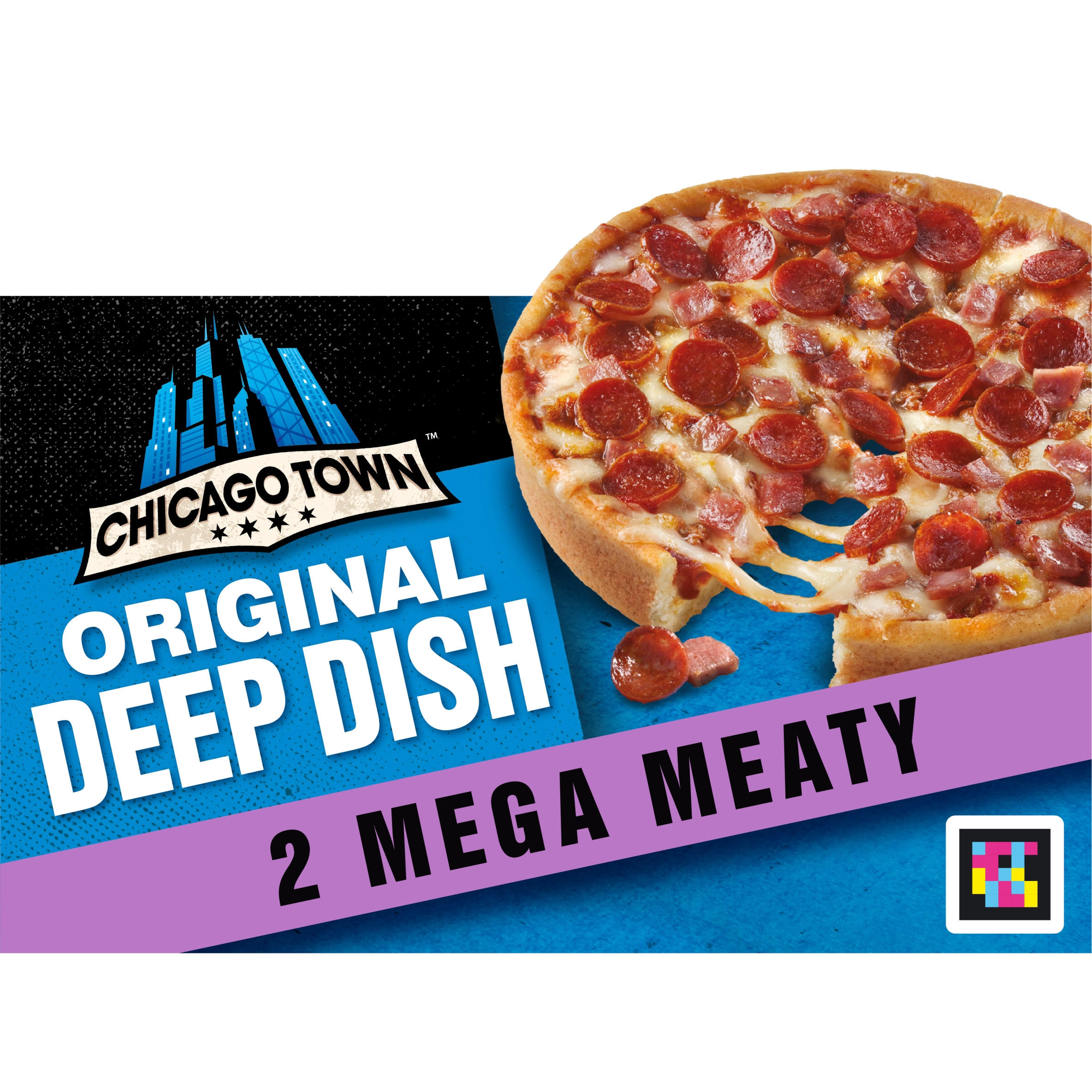 Chicago Town 2 Deep Dish Mega Meaty Mini Pizzas 2 x 157g Iceland Foods