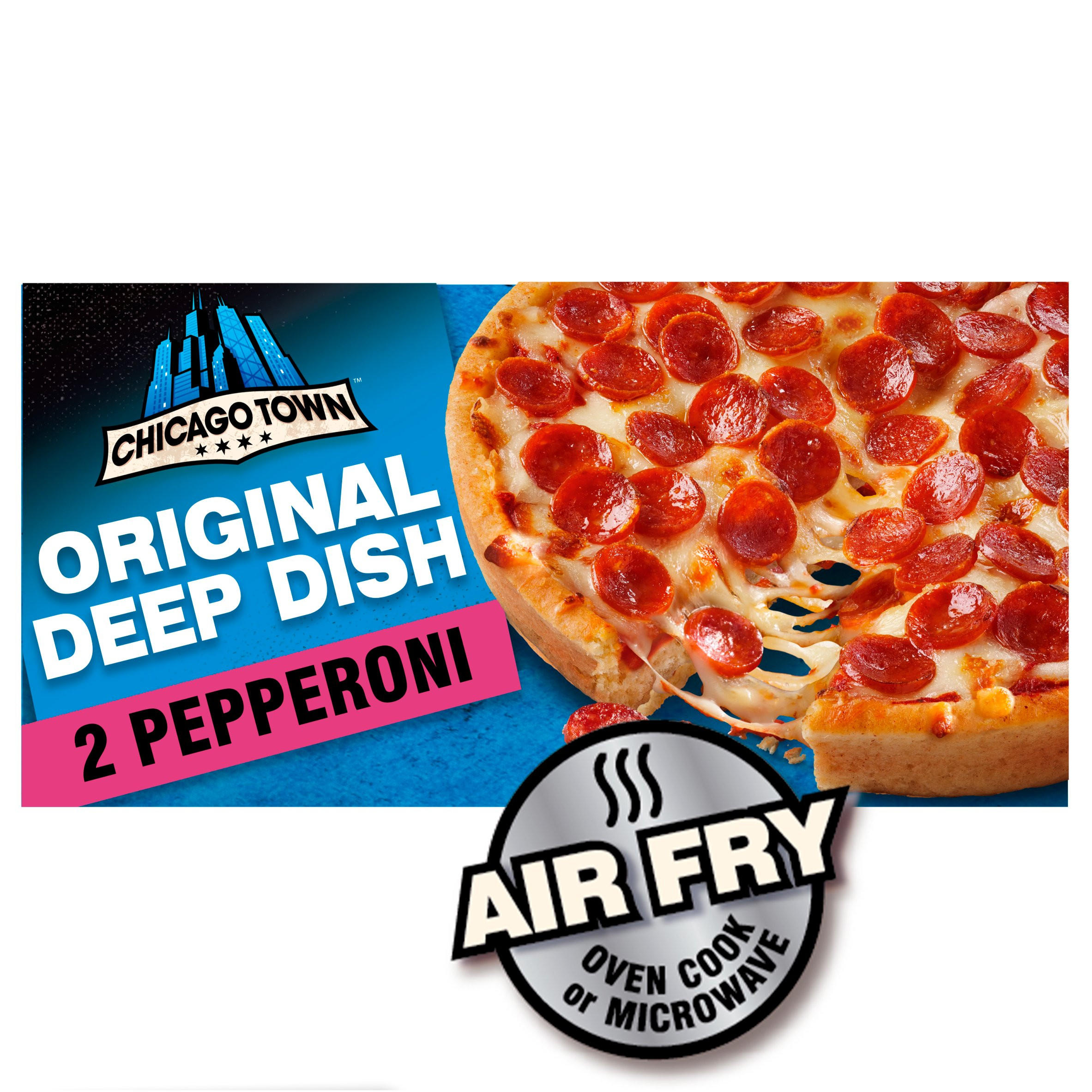 Chicago Town 2 Deep Dish Pepperoni Mini Pizzas 2 x 155g