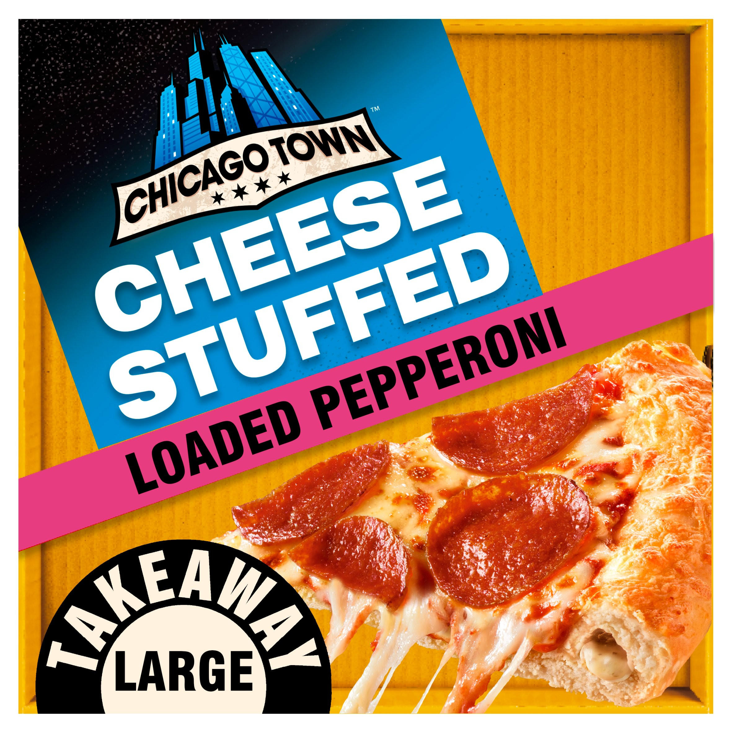 Chicago Town Stuffed Crust Takeaway Loaded Pepperoni Pizza 645g