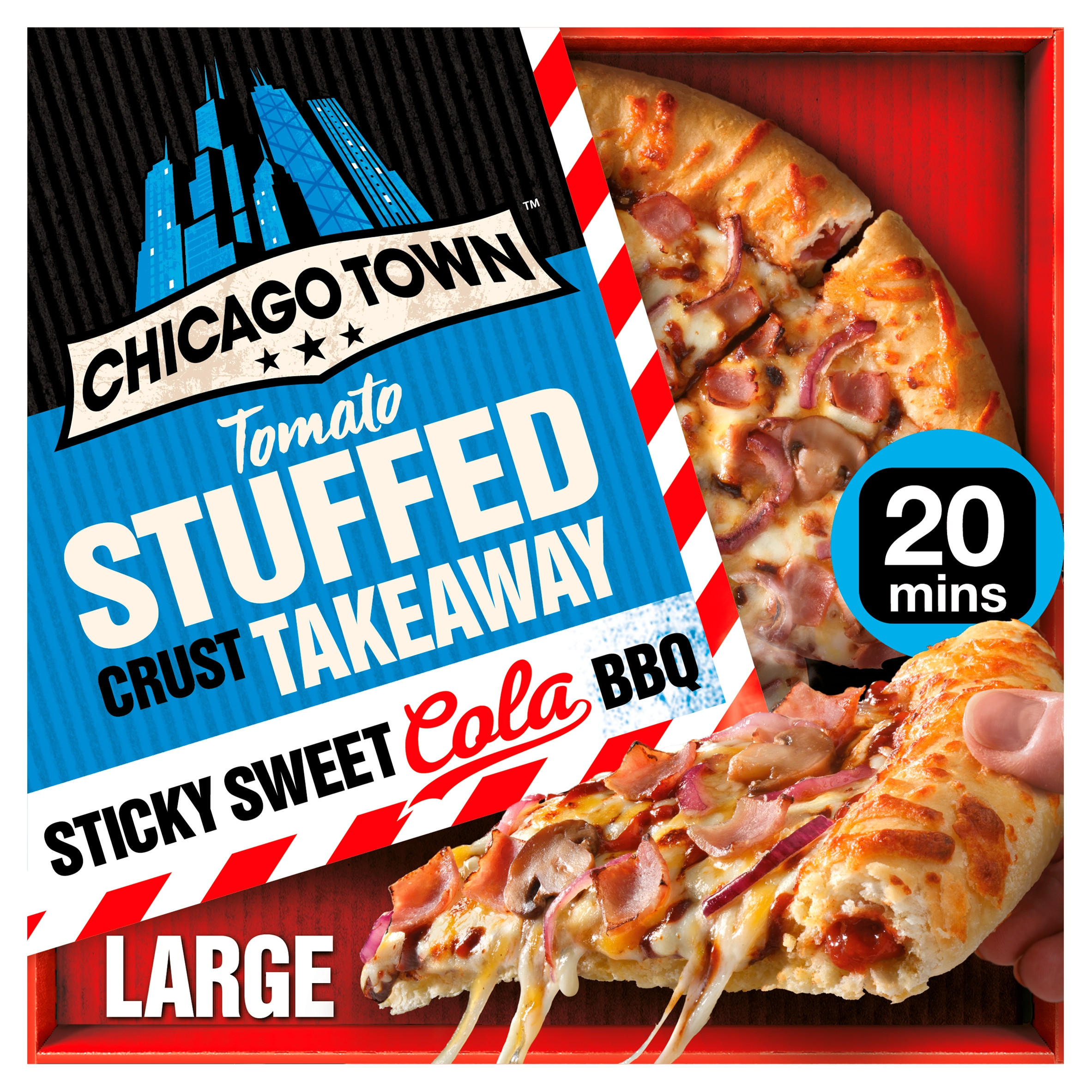 Chicago Town Takeaway Large Stuffed Crust Sticky Sweet Cola BBQ 650g