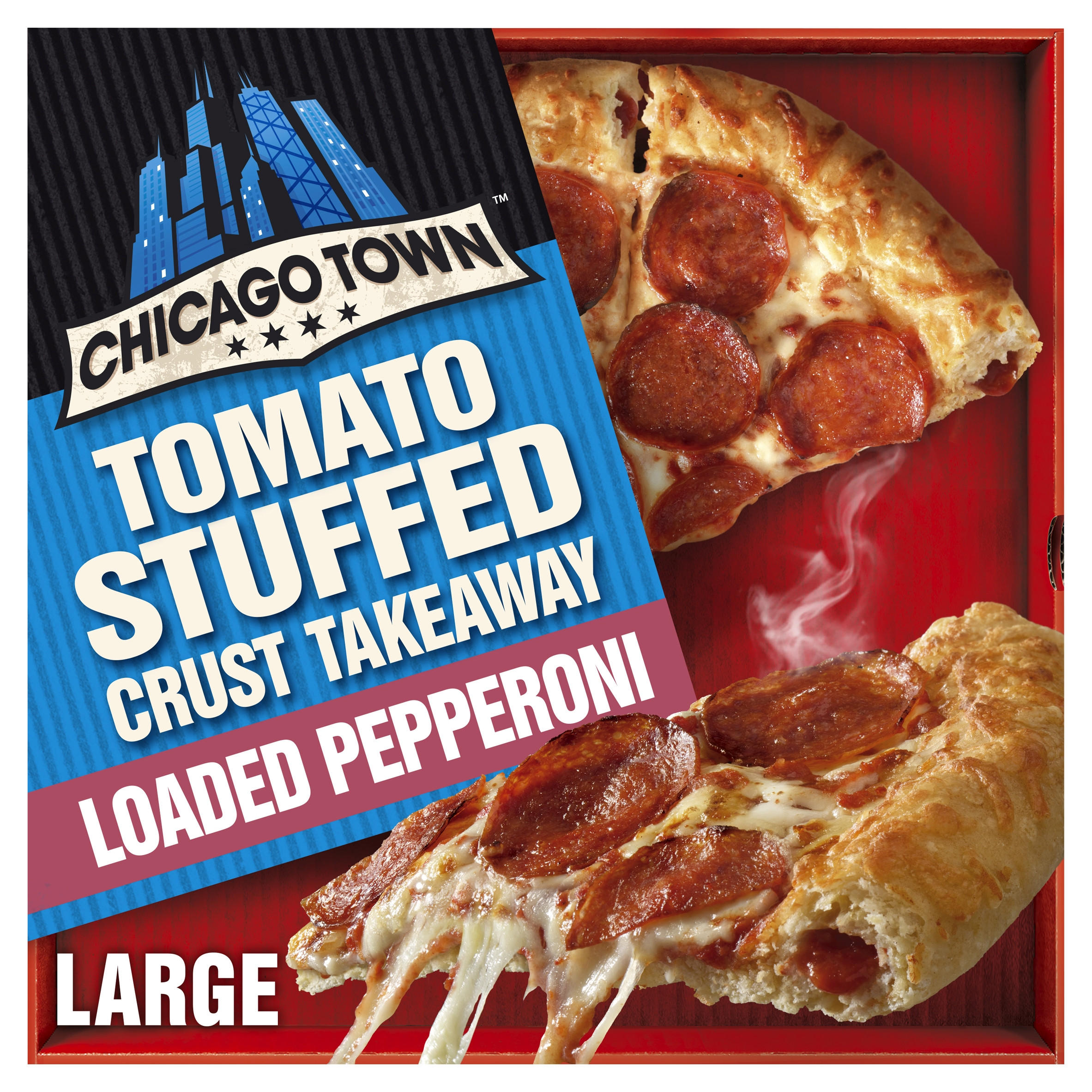 Chicago Town Takeaway Large Stuffed Crust Pepperoni Pizza 645g