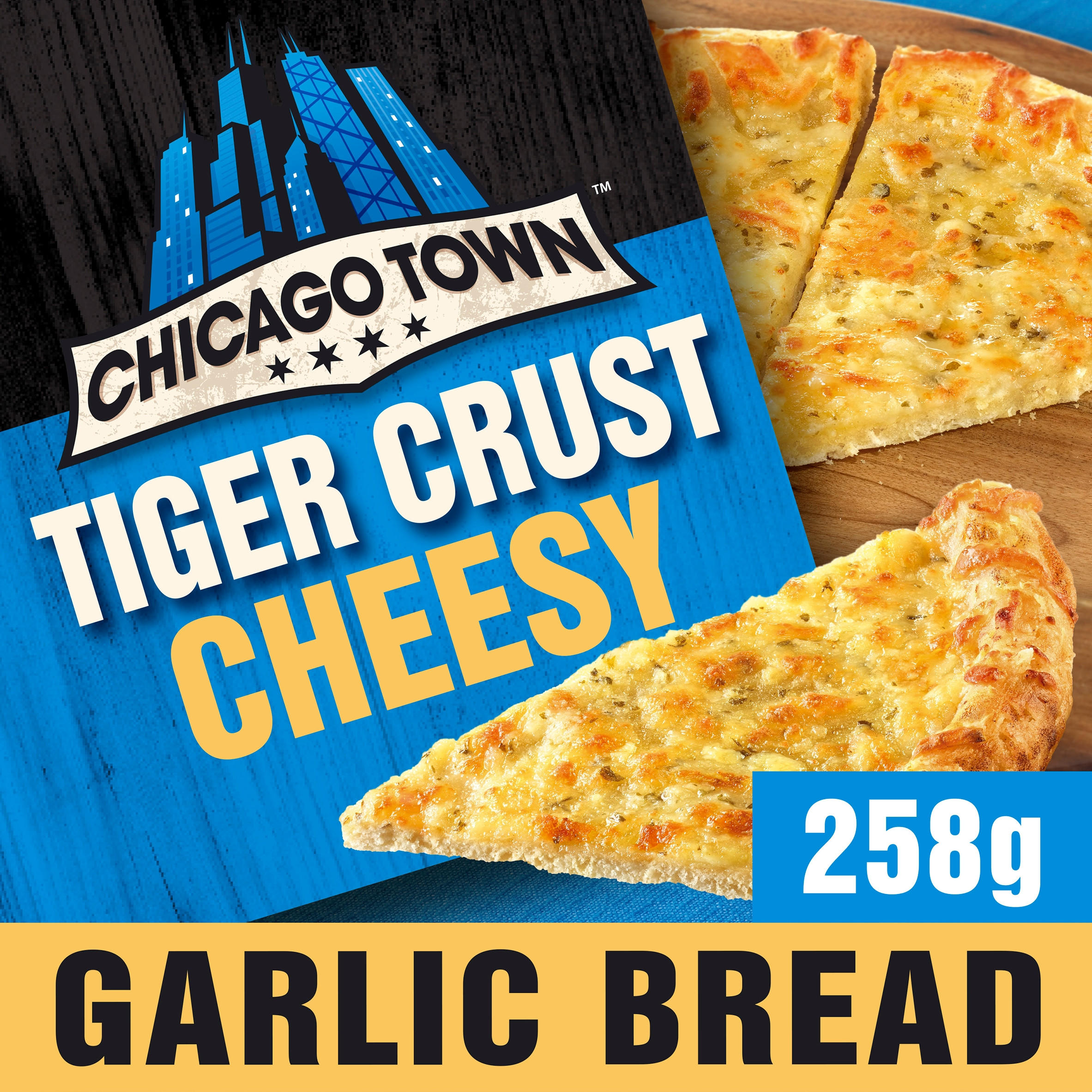 Chicago Town Tiger Crust Garlic Bread Cheesy 258g Garlic Bread