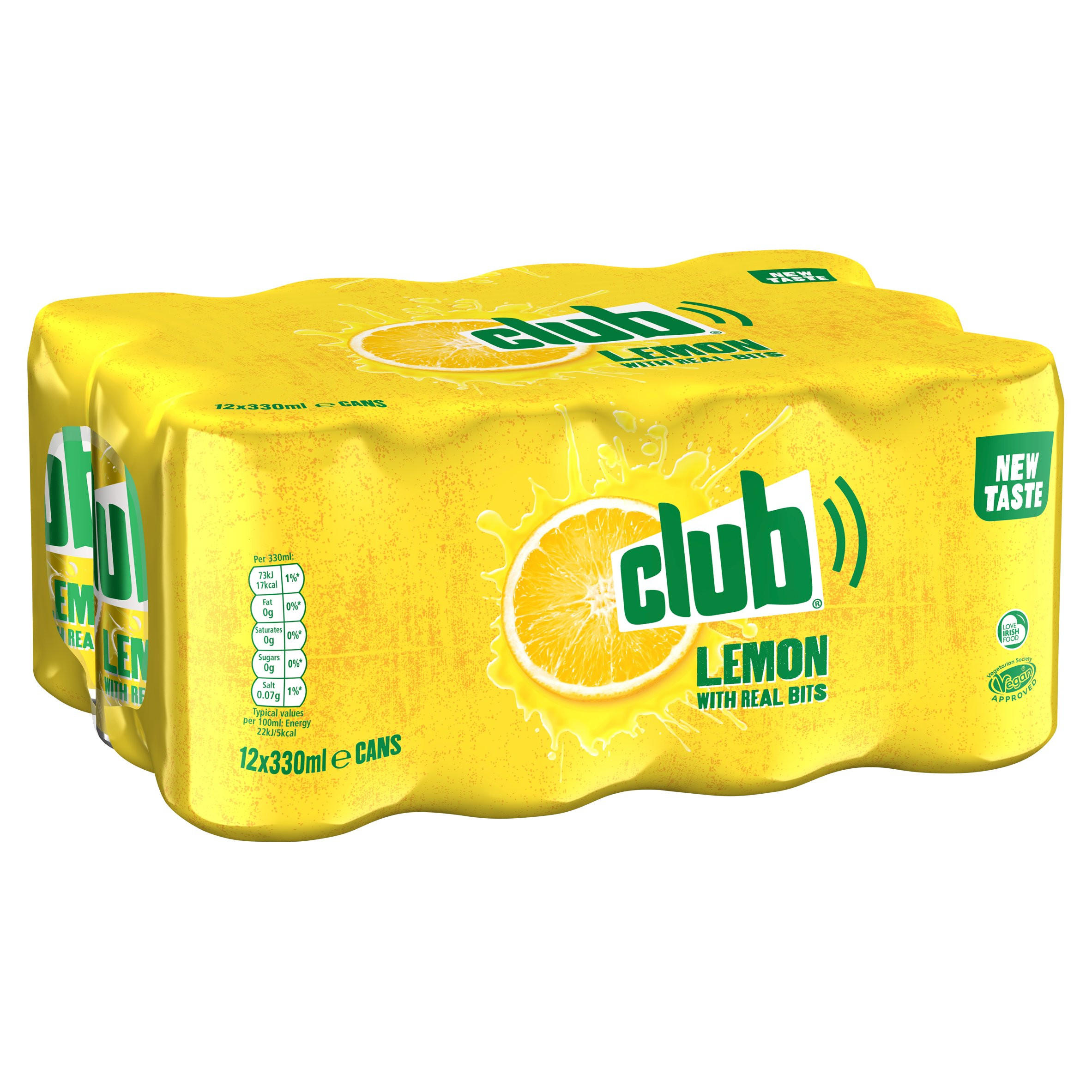 Club Lemon Cans 12 x 330ml Canned Drinks Iceland Foods