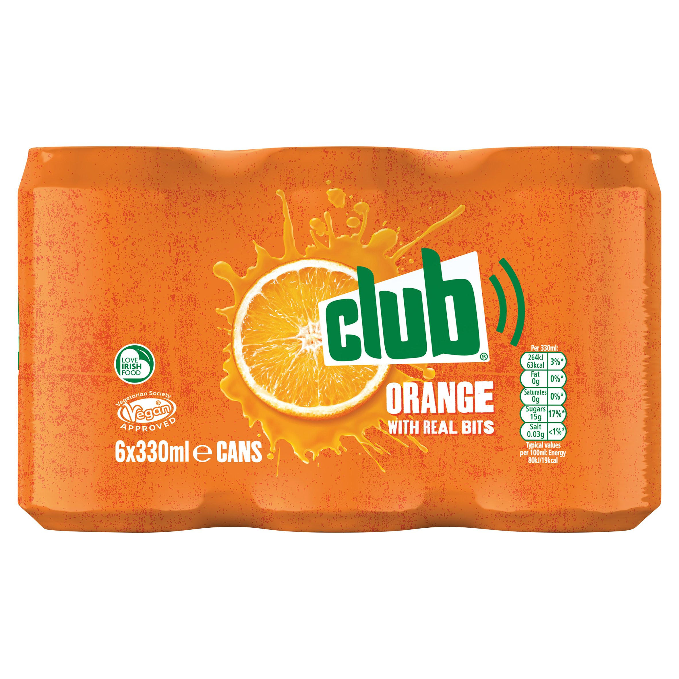 Club Orange 6 x 330ml | Orange and Fruit Flavoured | Iceland Foods