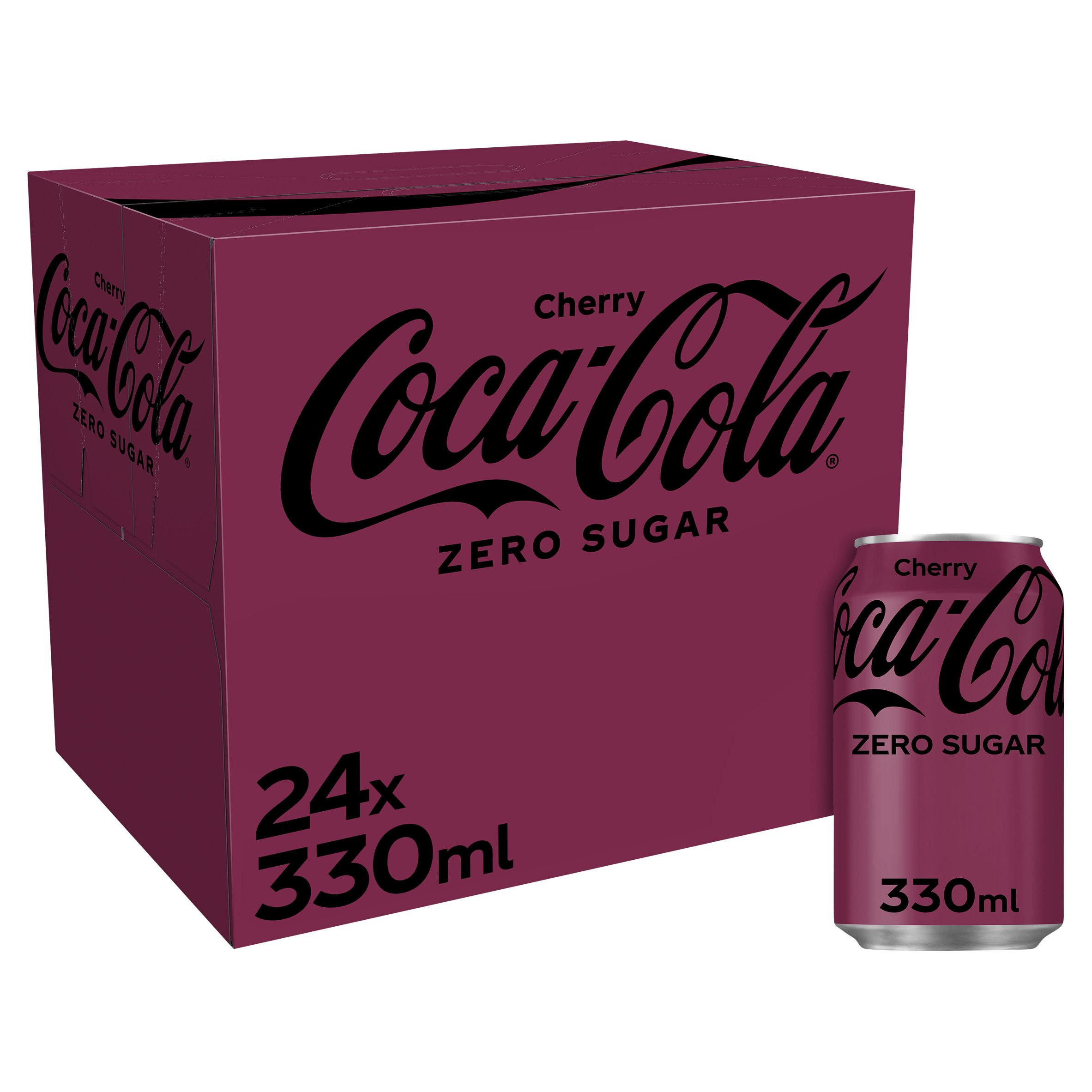 Offer Iceland CocaCola Zero Sugar Cherry 24 x 330ml Iceland