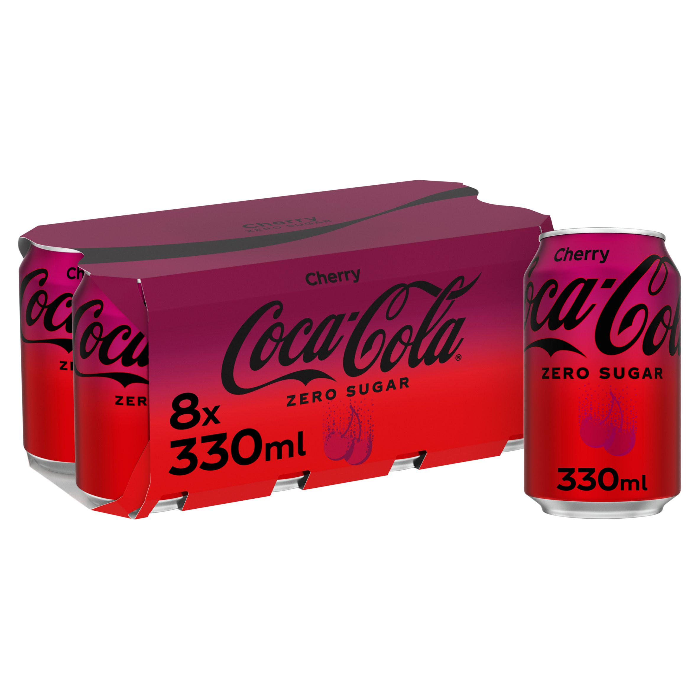 Coca-Cola Zero Sugar Cherry 8 x 330ml | Coca-Cola | Iceland Foods