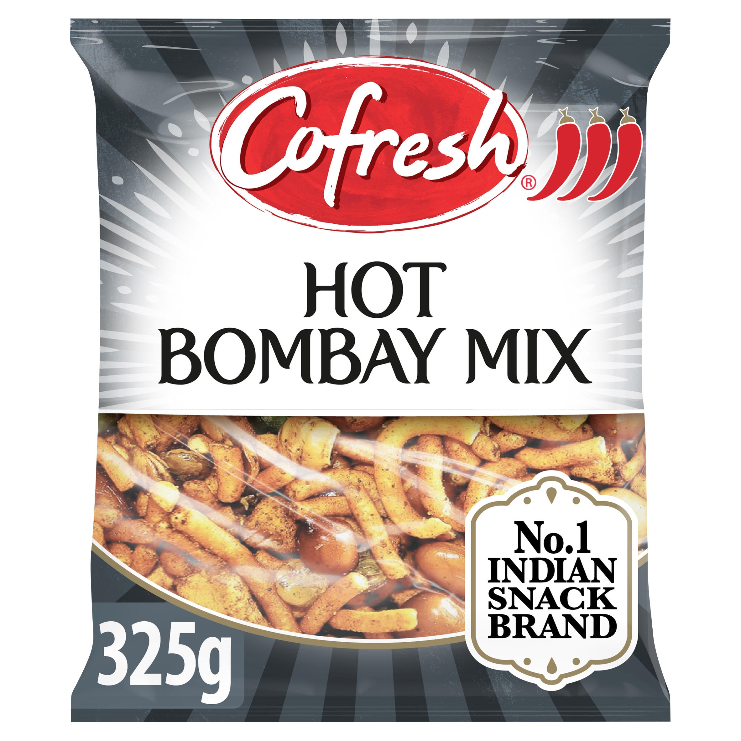 Cofresh Hot Bombay Mix Savoury Indian Snack 325g Dried Fruit, Nuts