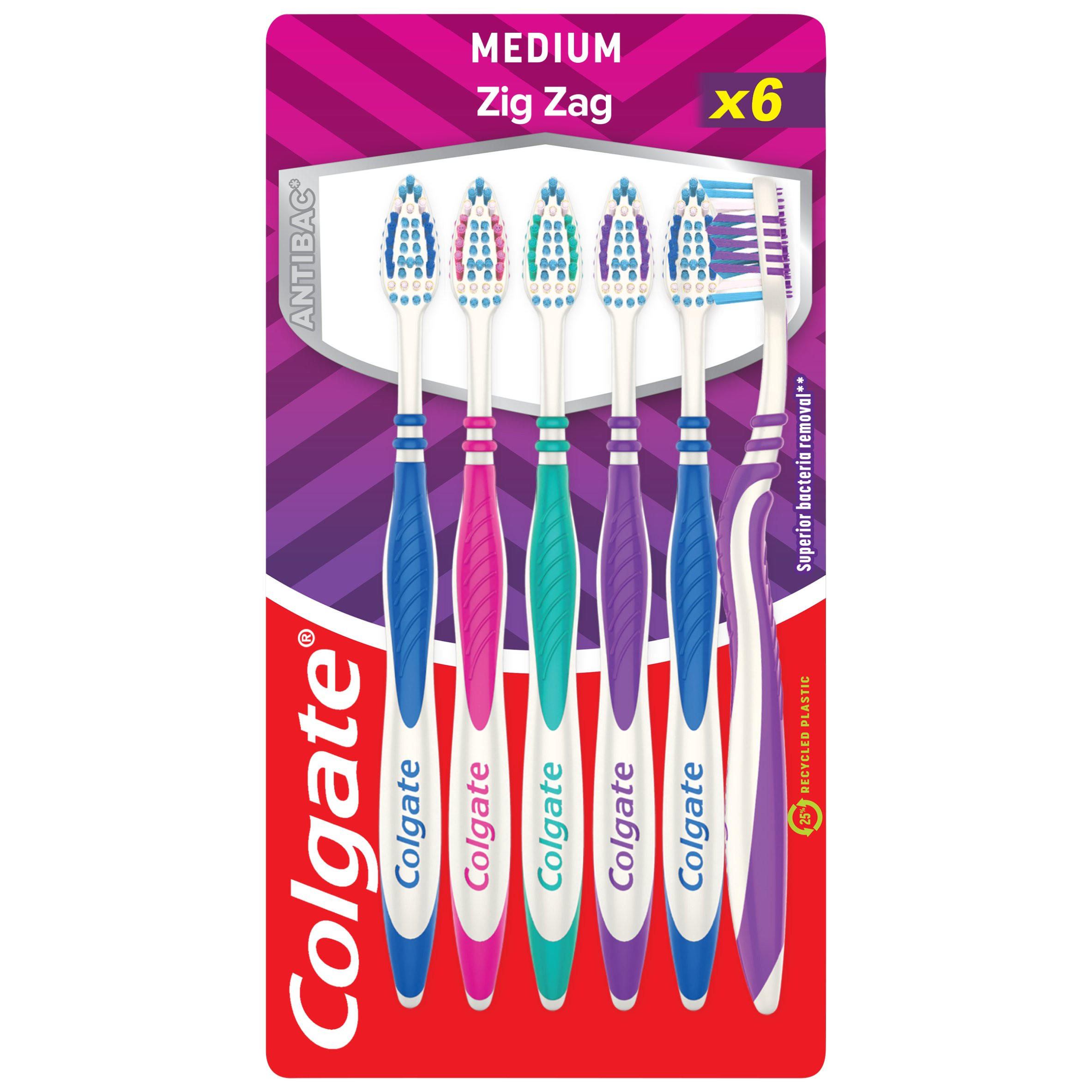 Colgate Zig Zag Manual Toothbrush 6pack | Dental Care | Iceland Foods