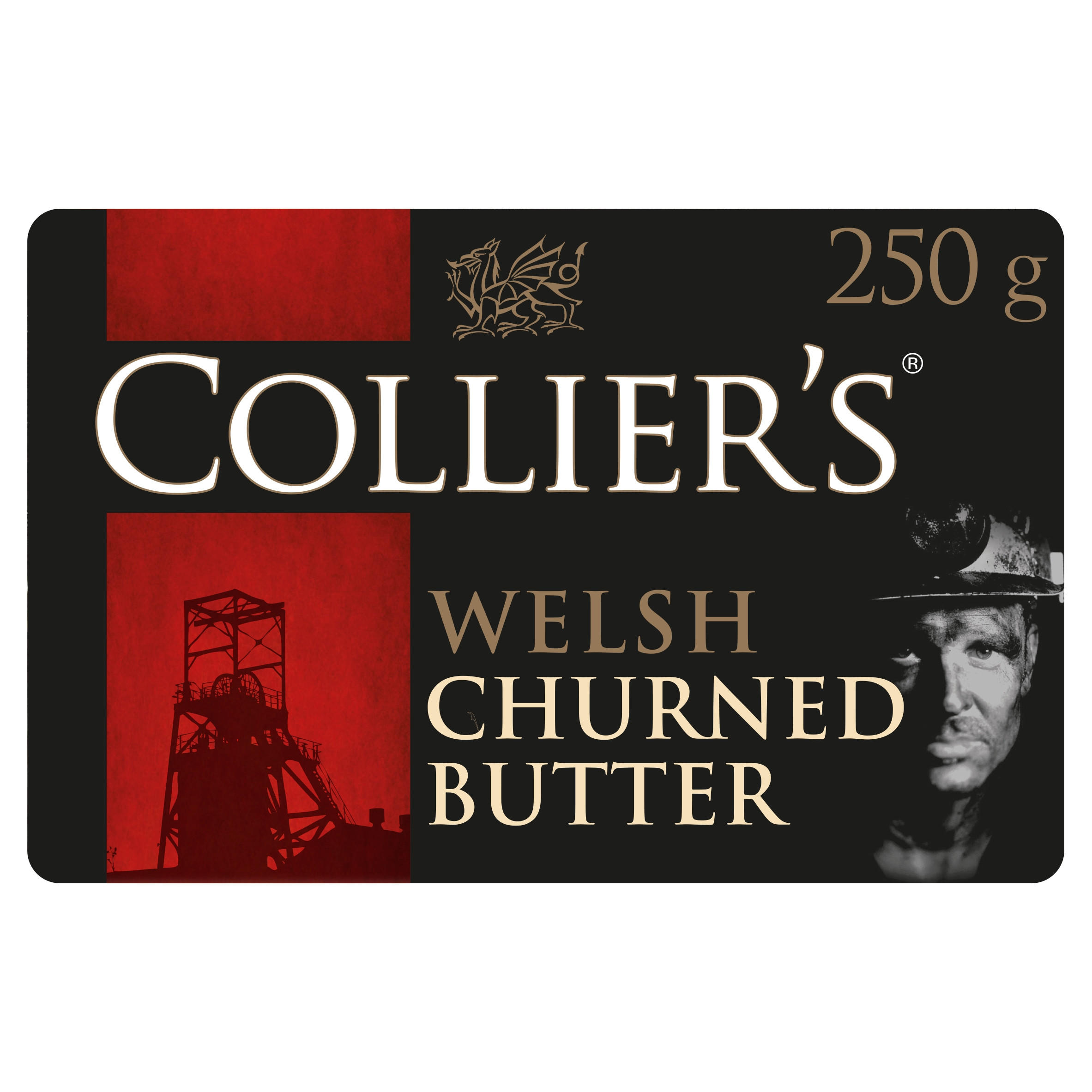 Collier's Welsh Churned Butter 250g, folic acid free