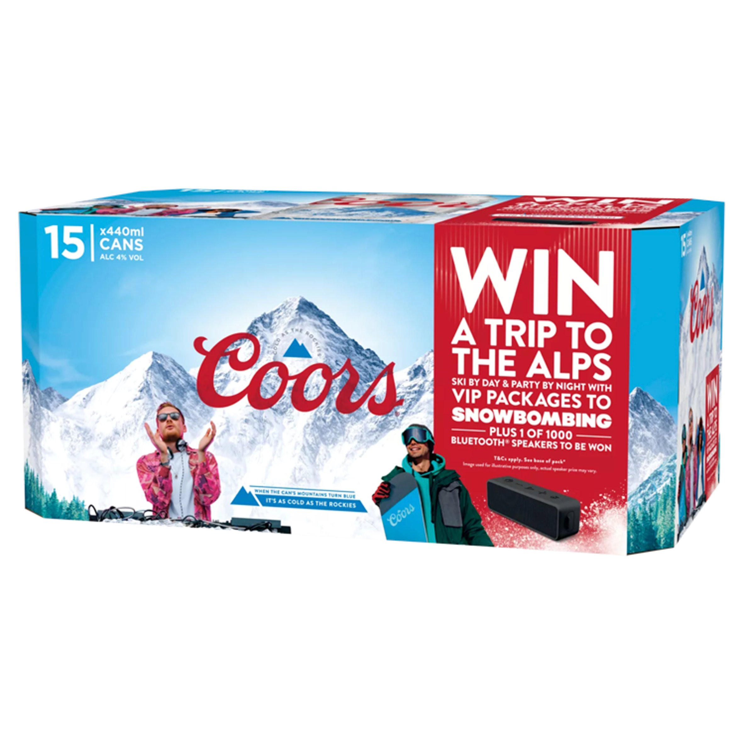 Coors Lager 15 x 440ml Beer Iceland Foods