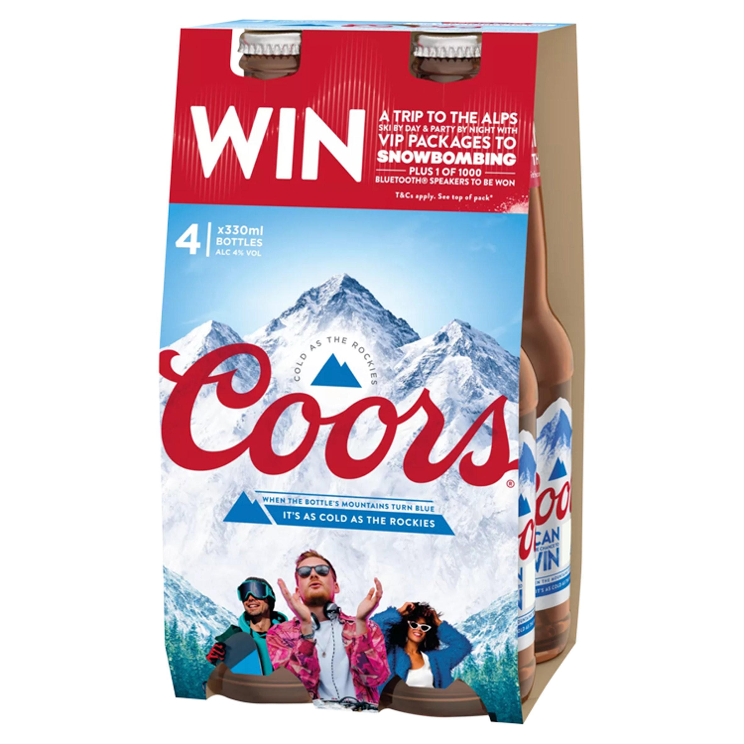 Coors Lager Beer 4 x 330ml Beer Iceland Foods