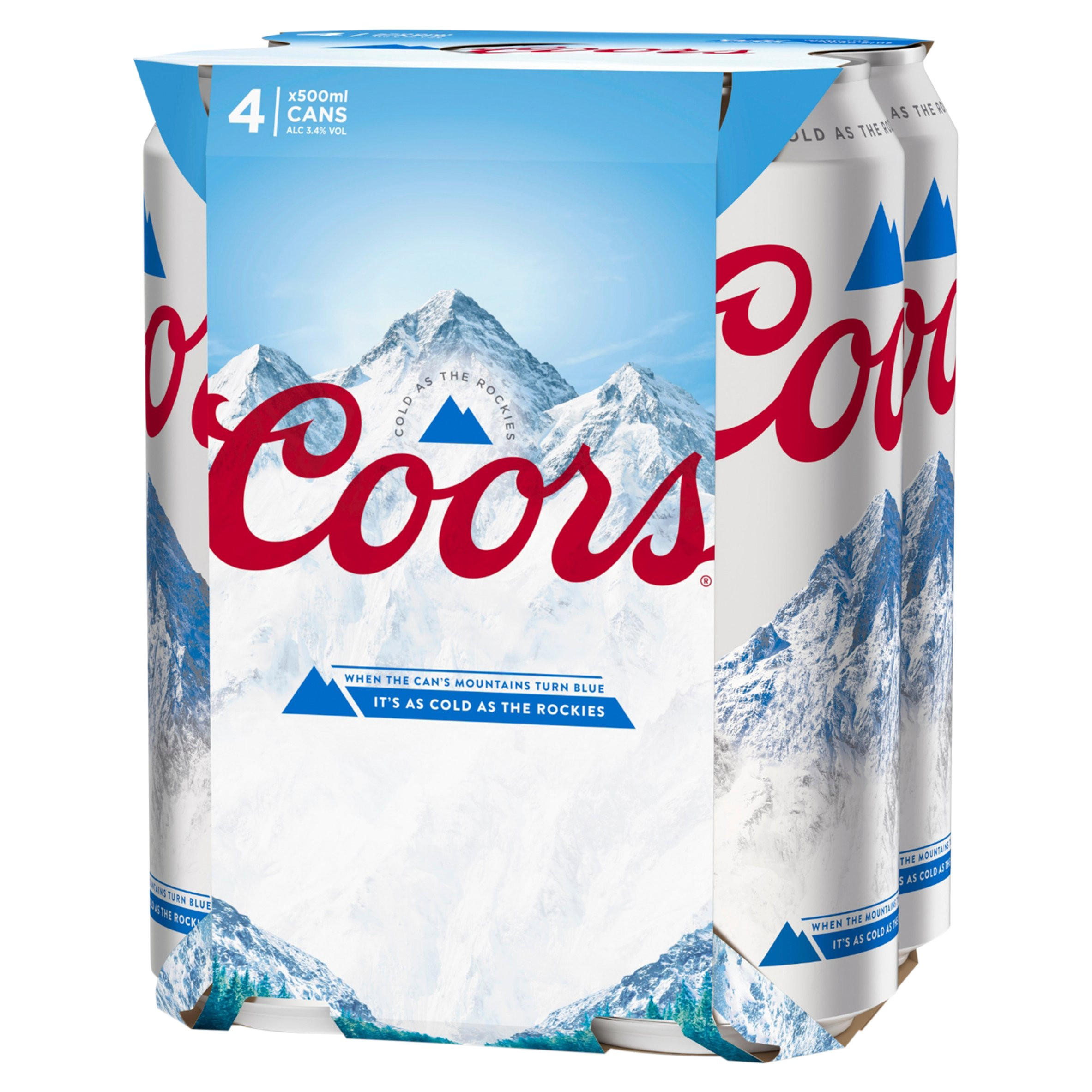 Coors Lager Beer 4 x 500ml