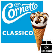 Cornetto Ice Cream Cone Classico 6x 90 Ml Ice Cream Cones Sticks 