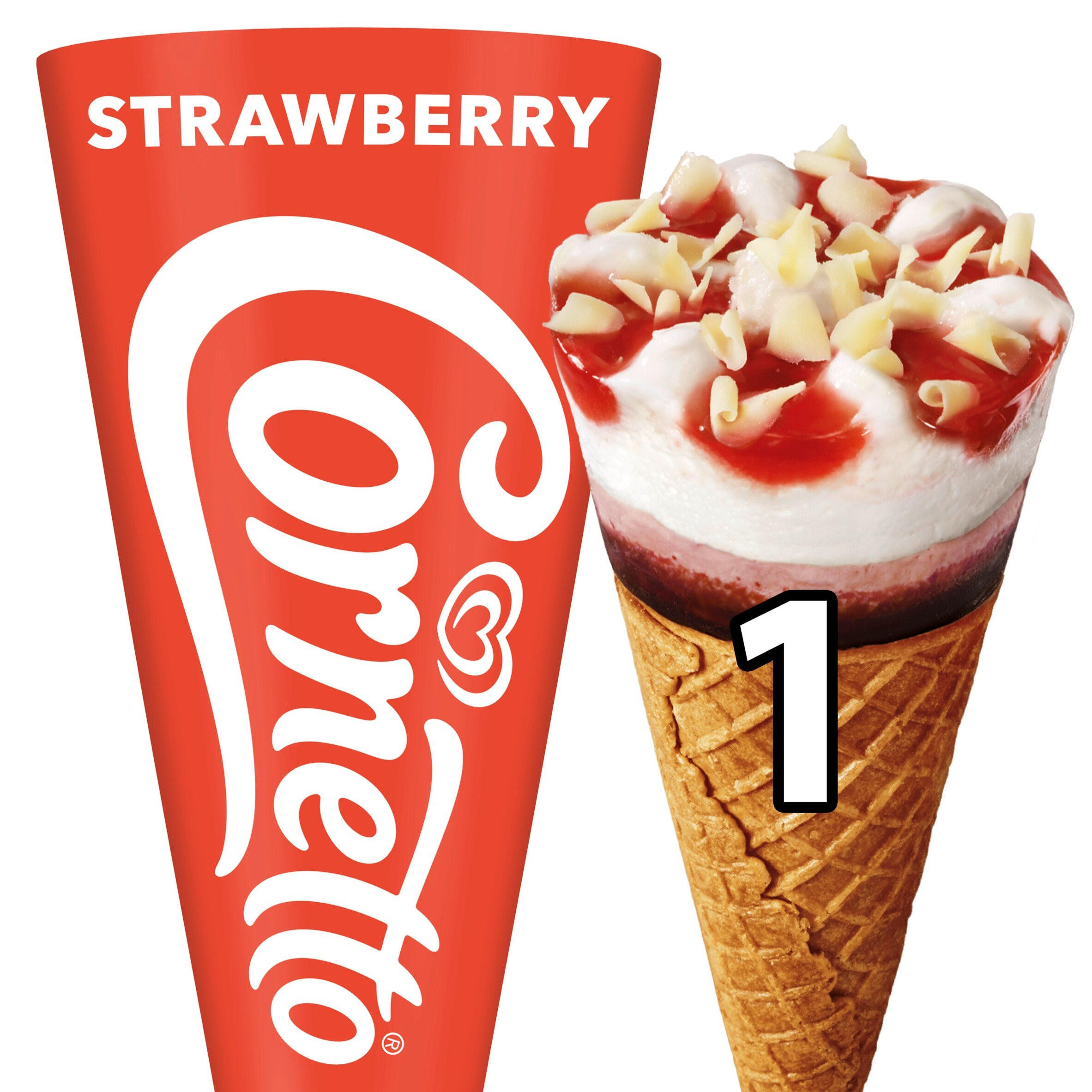 Cornetto Ice Cream Cone Strawberry 120 ml | Ice Cream Cones, Sticks ...