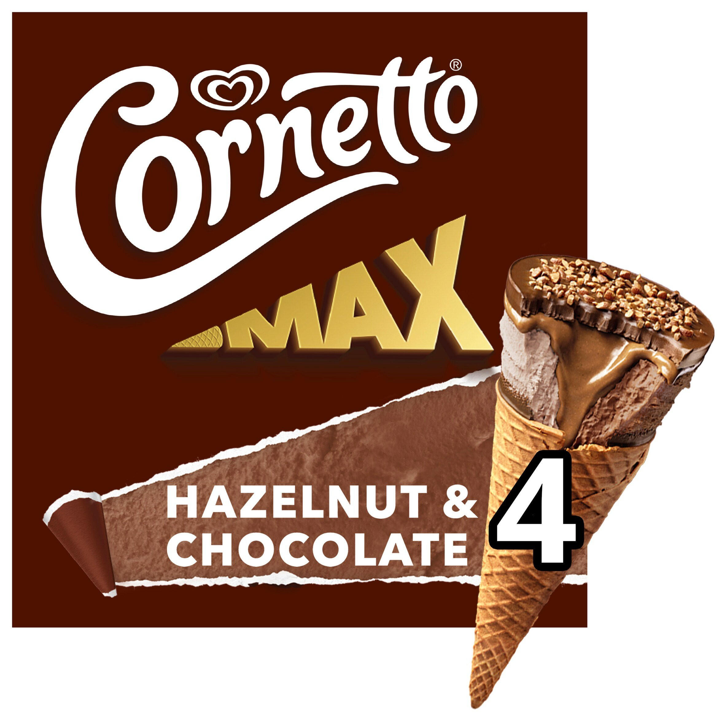 Cornetto MAX Pistachio Ice Cream Cones 4 x 90ml