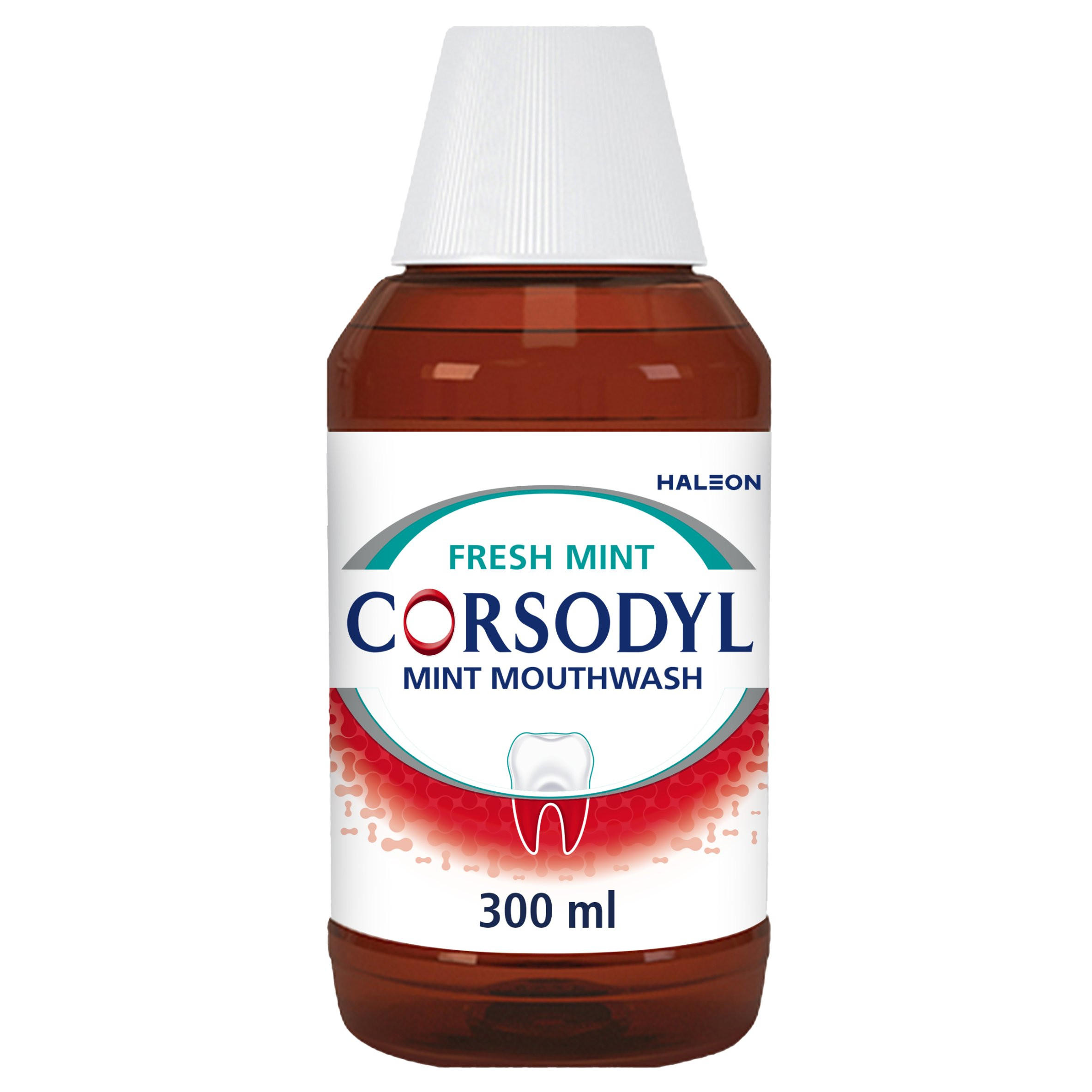 Corsodyl Medicated Antibacterial Mouthwash Fresh Mint 300ml