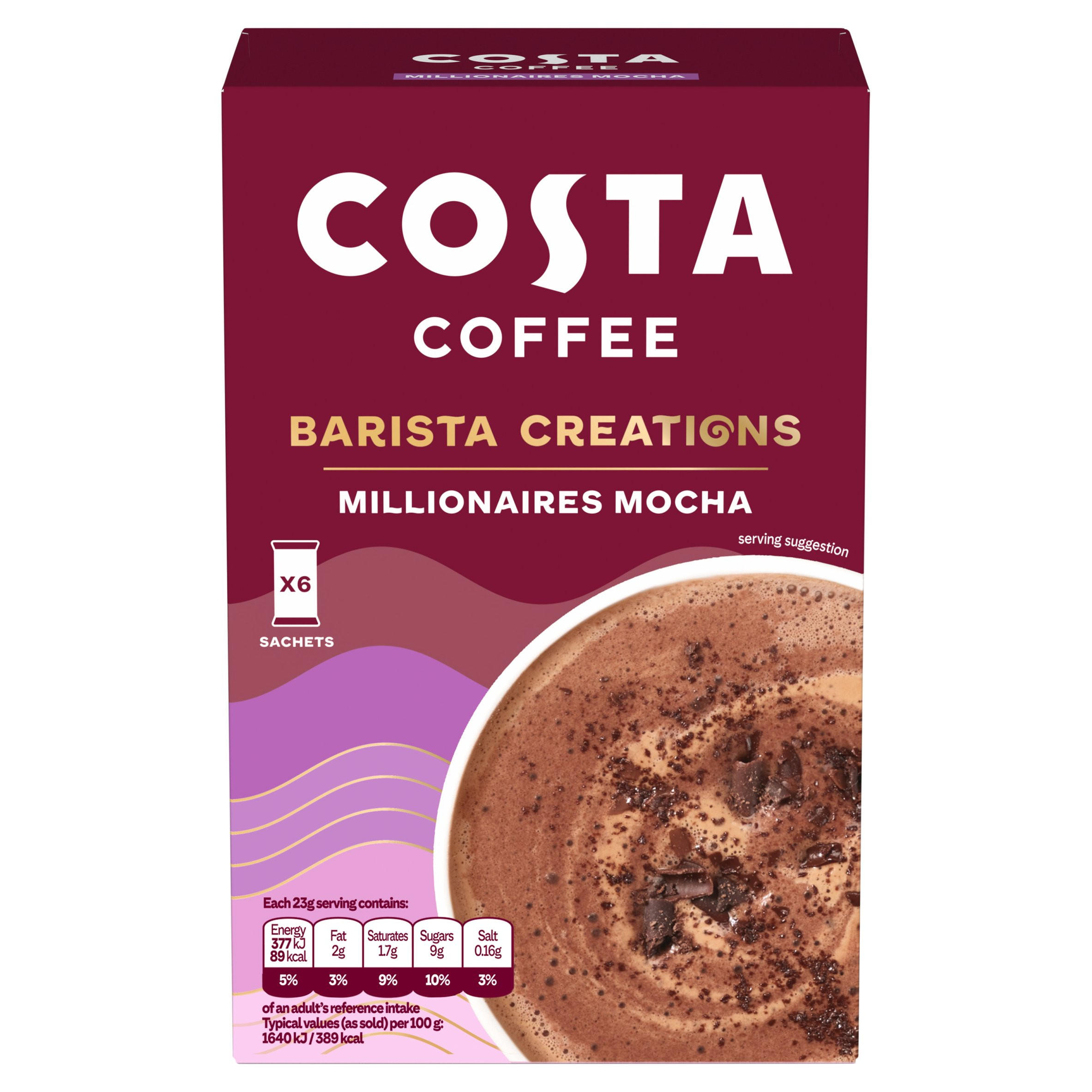 Costa Coffee Barista Creations Millionaires Mocha 138g (6 x 23g)