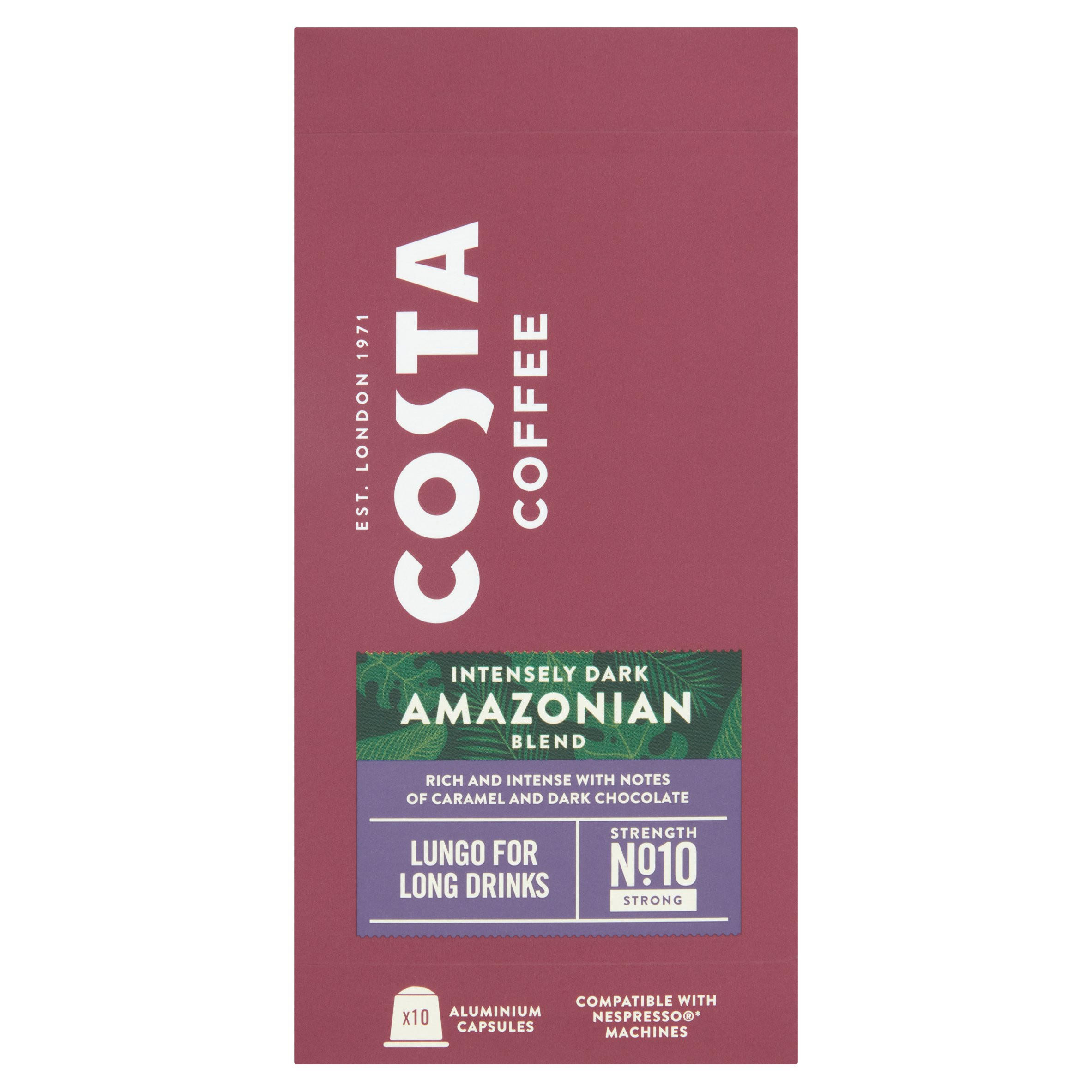 Costa Coffee Intensely Dark Amazonian Blend 10 x 5.7g (57g) Coffee