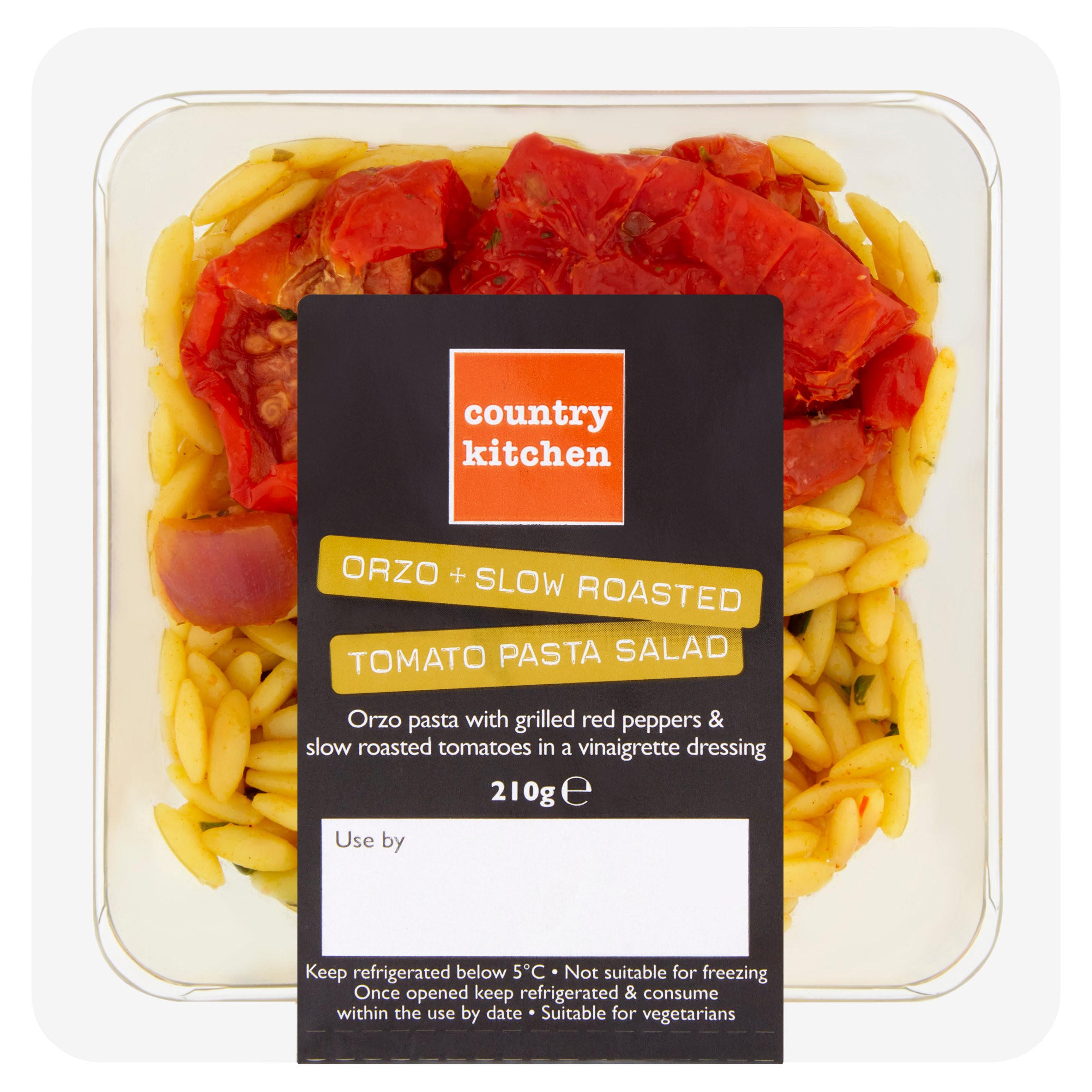 Country Kitchen Orzo + Slow Roasted Tomato Pasta Salad 210g, folic acid free