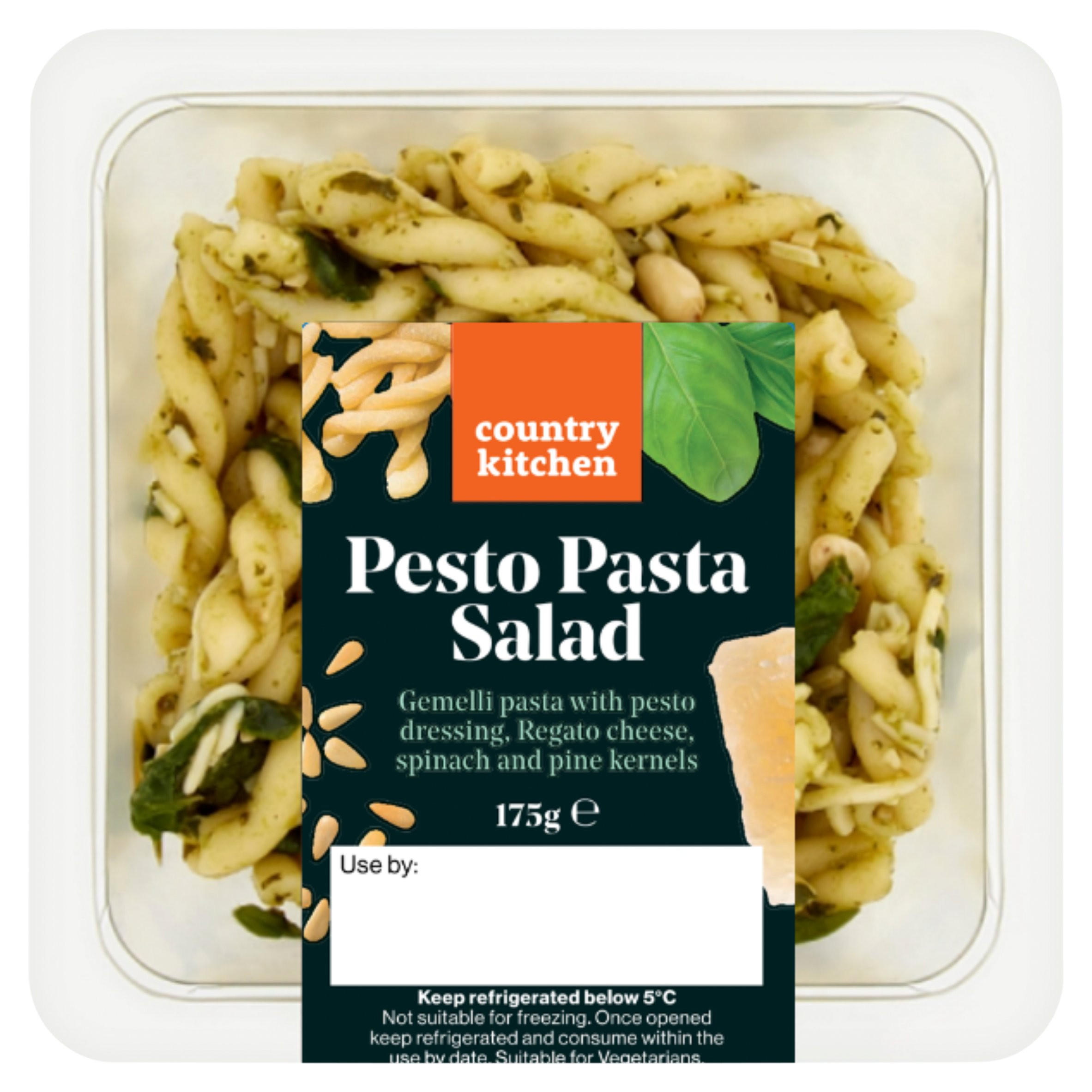 Country Kitchen Pesto Pasta Salad 175g, folic acid free