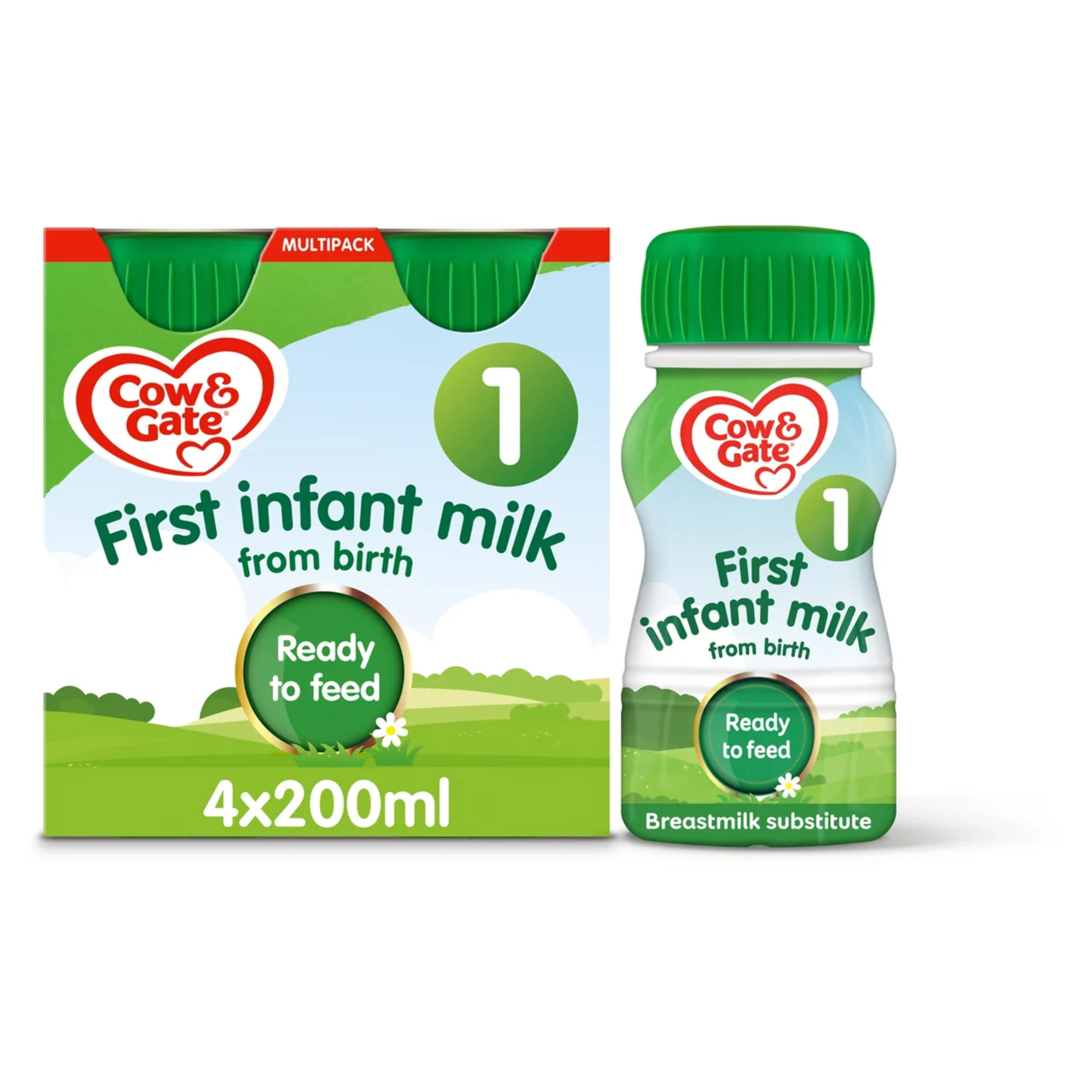 Cow & Gate 1 First Infant Milk from Birth Multipack 4 x 200ml (800ml
