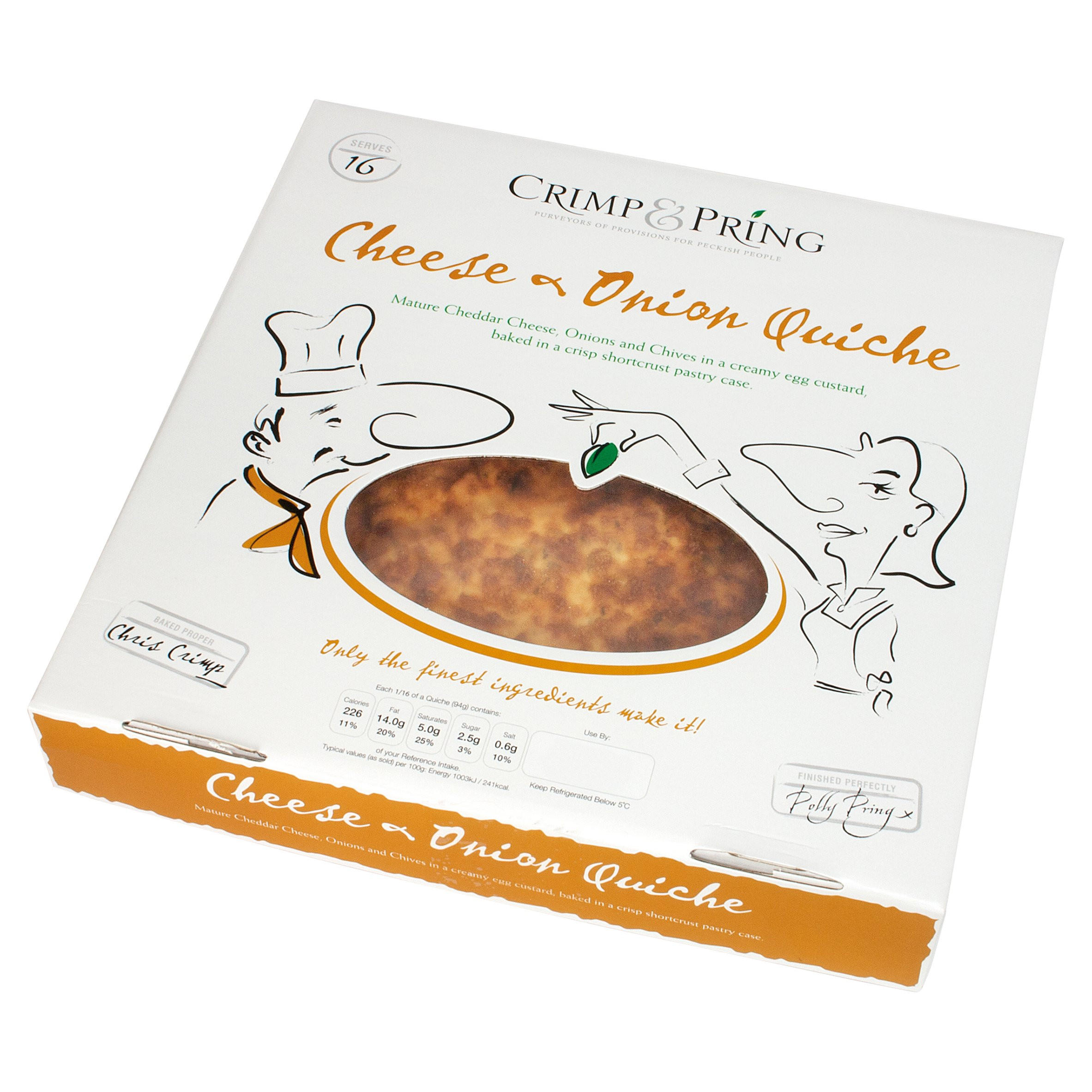 Crimp & Pring Cheese & Onion Quiche 1.5kg Pies & Quiches Iceland Foods