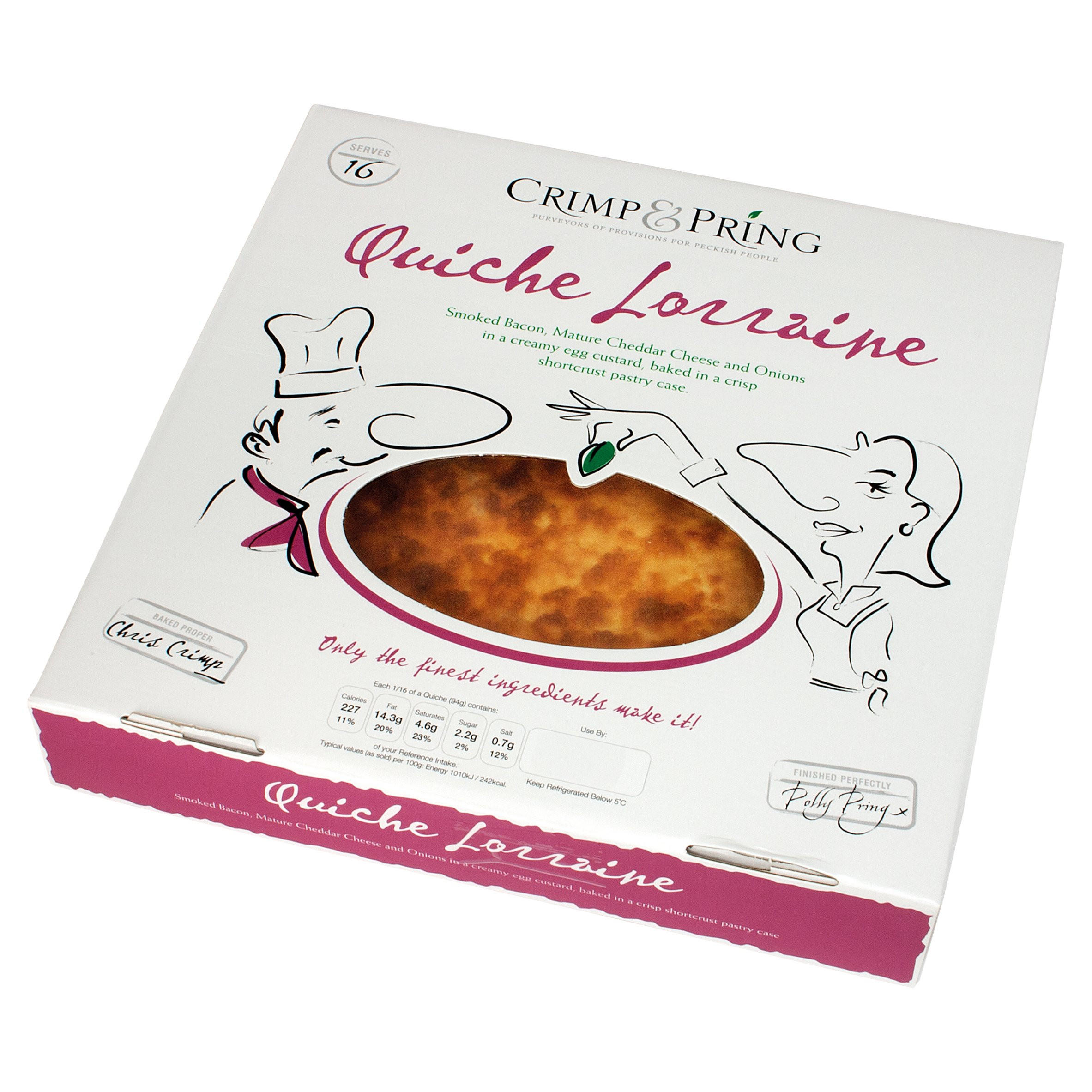 Crimp & Pring Quiche Lorraine 1.5kg Pies & Quiches Iceland Foods