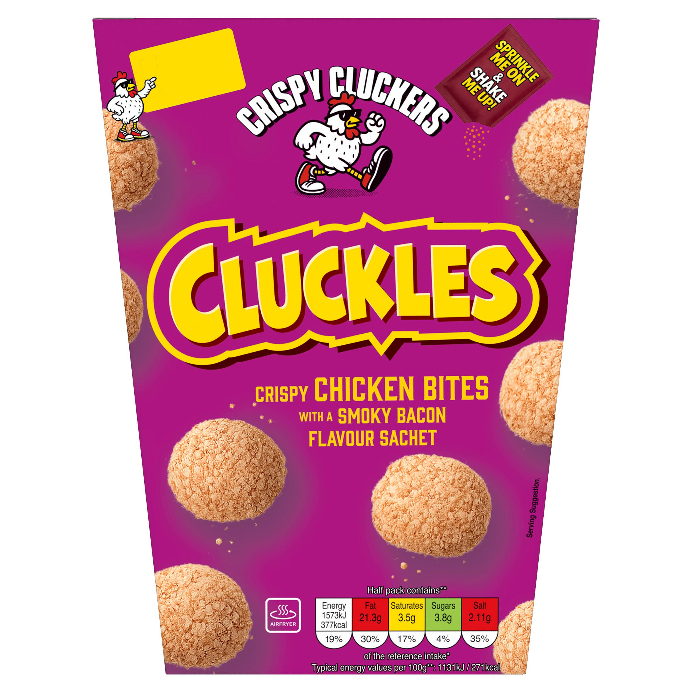 Crispy Cluckers Crispy Chicken Bites with a Smoky Bacon Flavour Sachet 300g