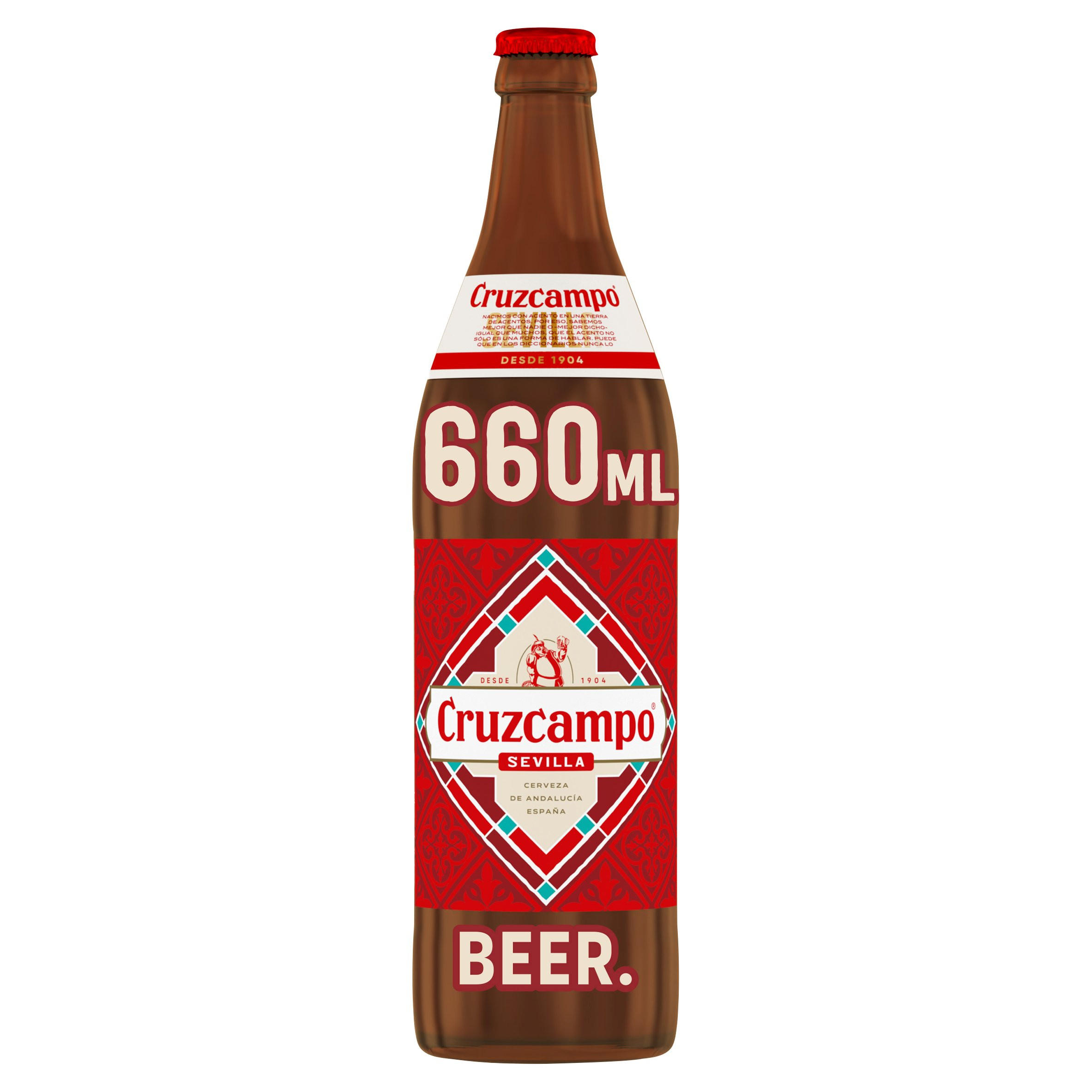 Cruzcampo Sevilla Lager Beer Bottle 660ml | Beer | Iceland Foods