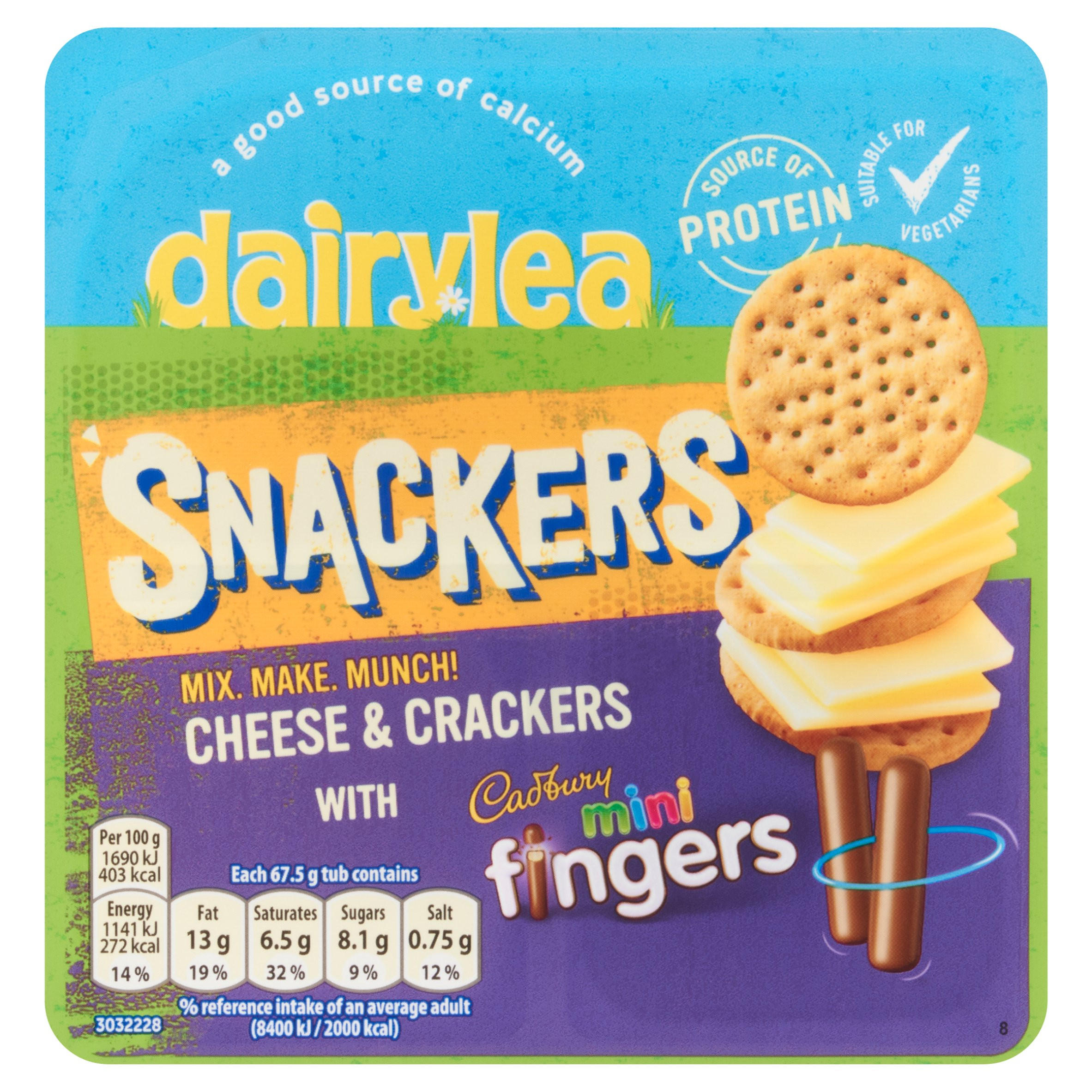 Dairylea Snackers Cheese & Crackers with Cadbury Mini Fingers 67.5g
