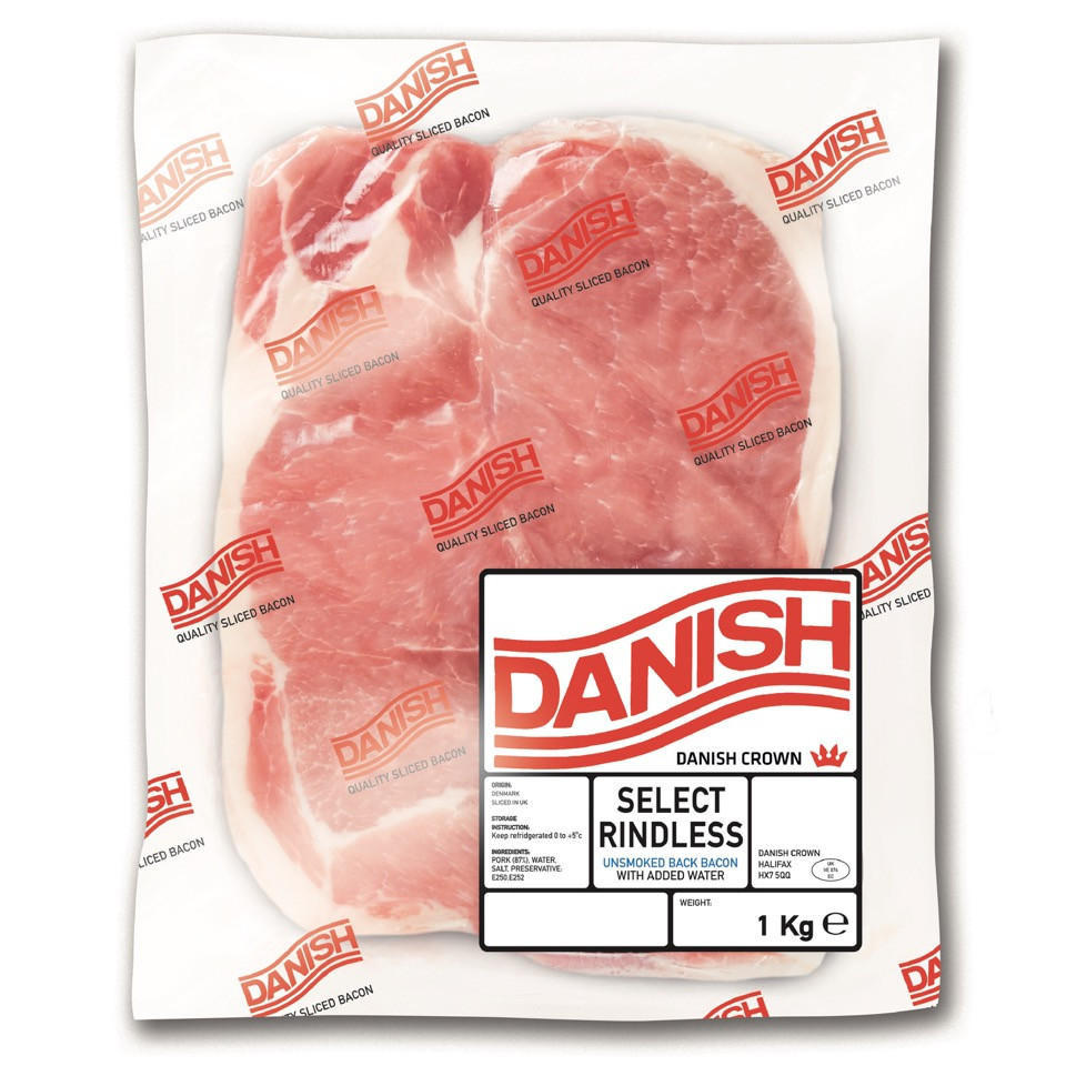 Danish Unsmoked Back Bacon 1Kg Bacon & Gammon Iceland Foods
