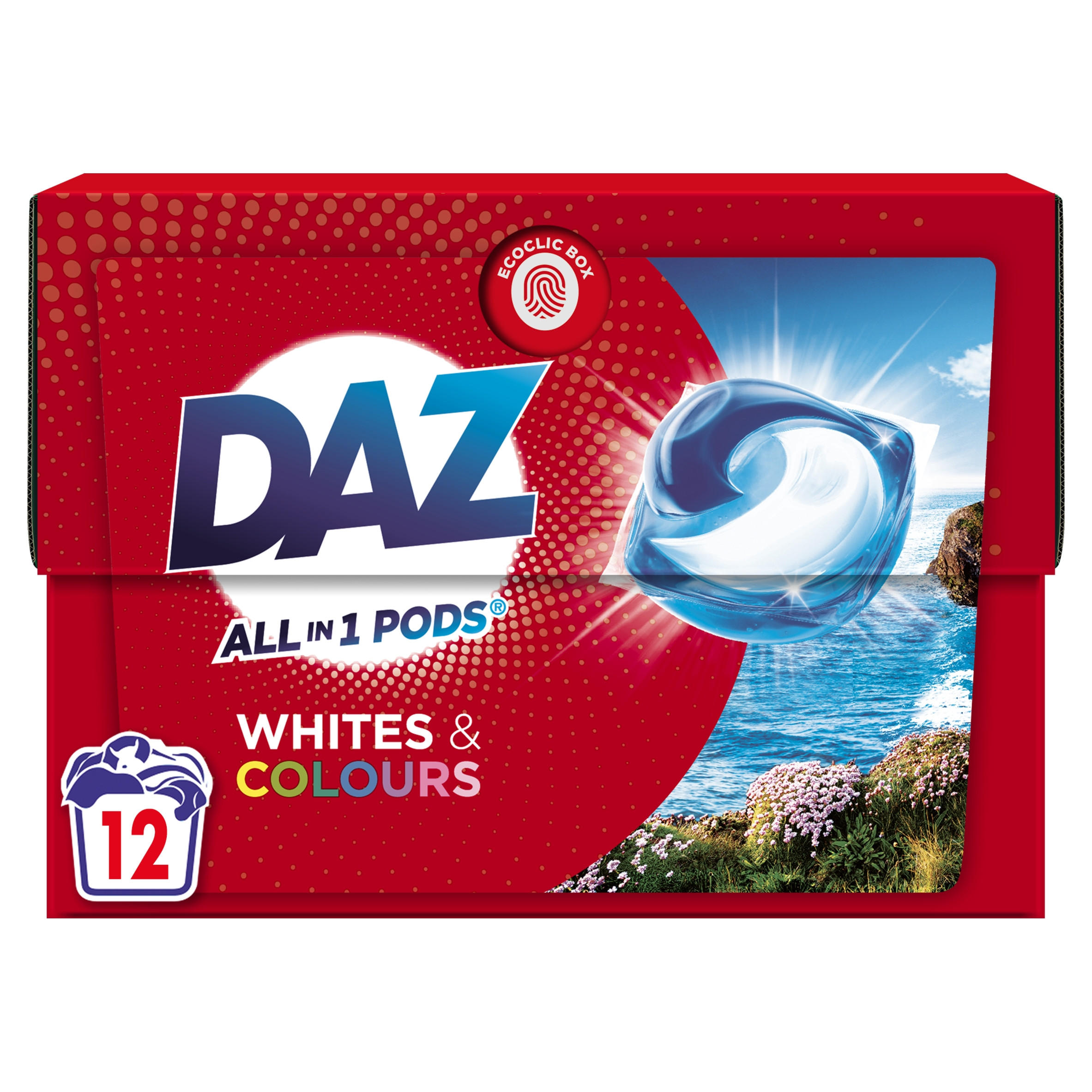 Daz All In 1 Pods Washing Capsules - Whites & Colours 24 Washes 400.8g