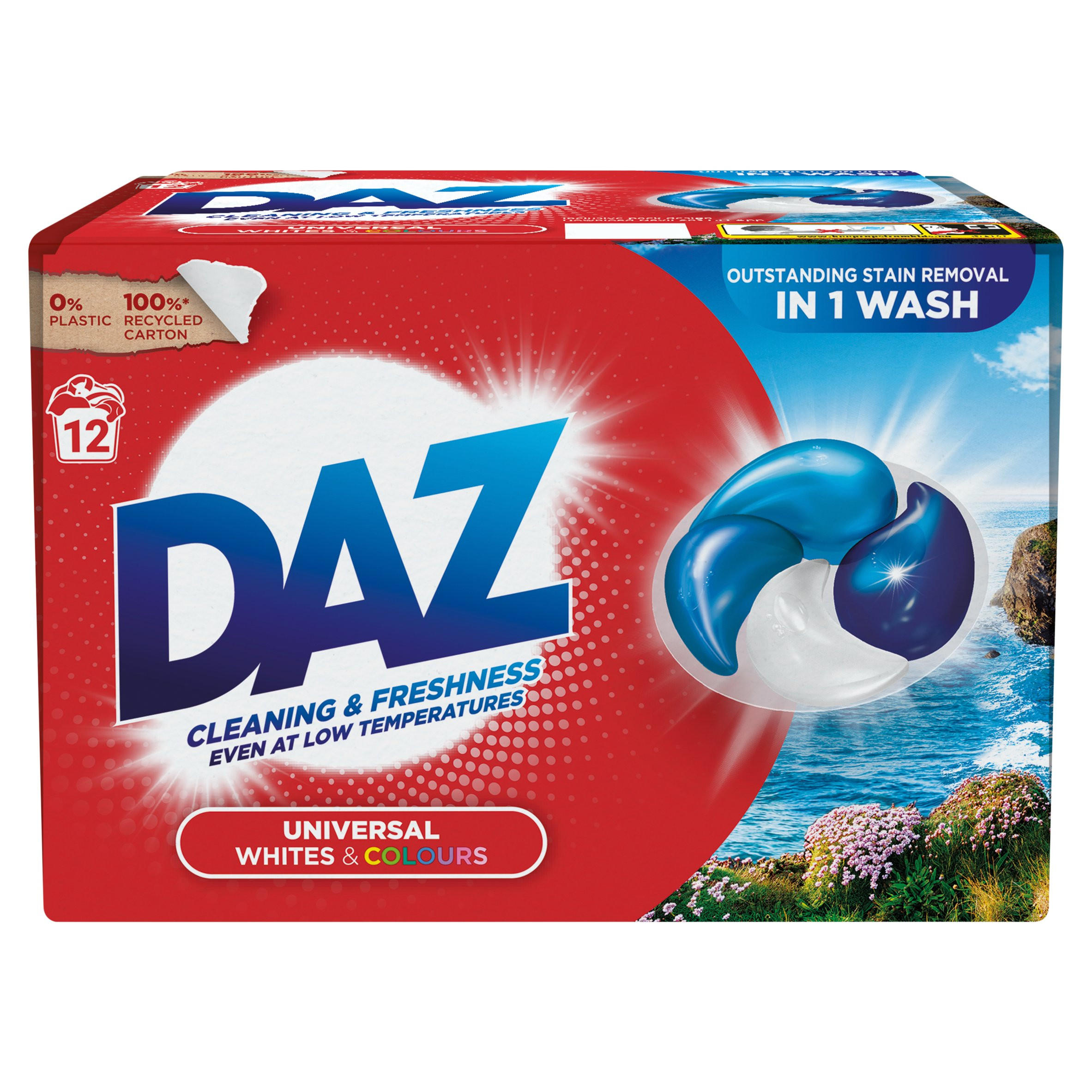 Daz All In 1 Pods Washing Capsules - Whites & Colours 24 Washes 400.8g