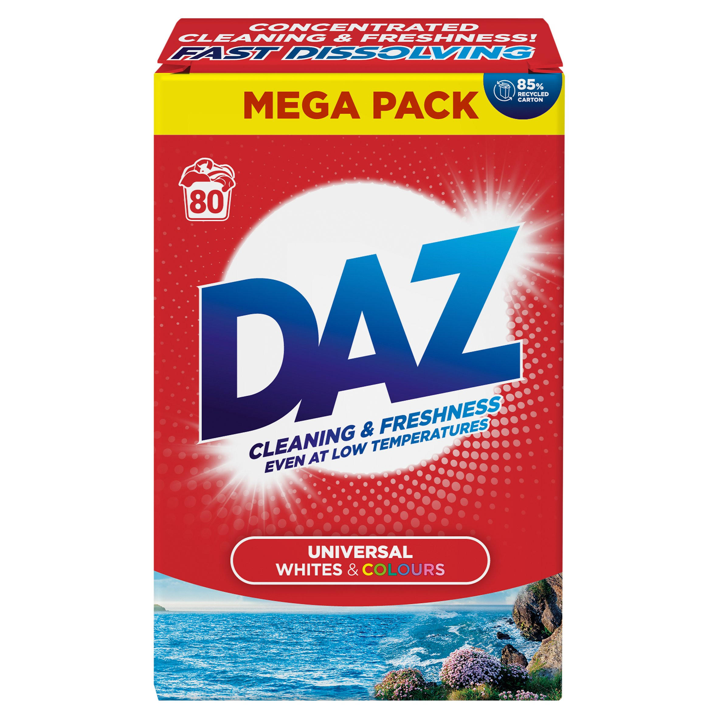Daz Washing Powder Whites & Colours 80 washes 4000g