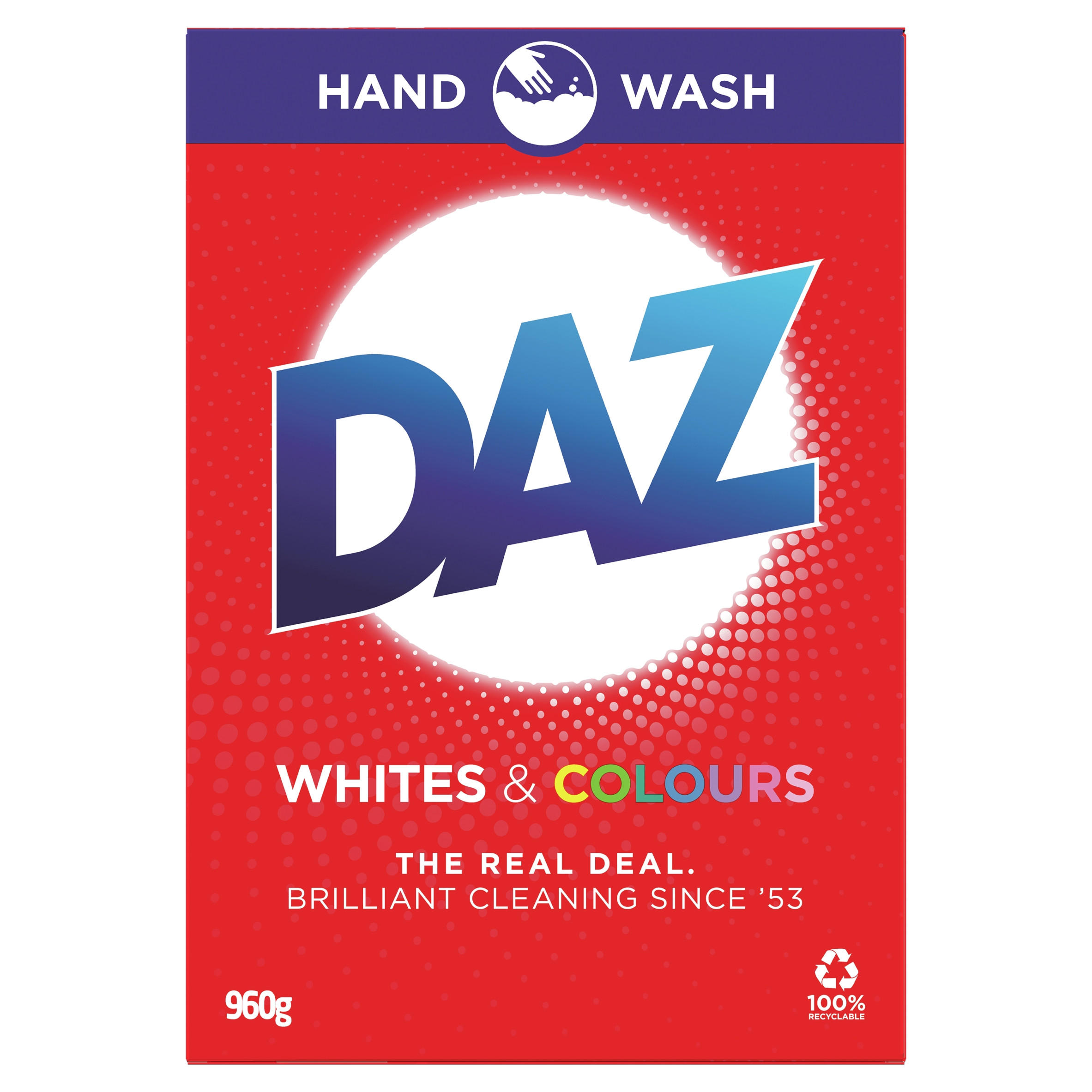 Daz Washing Powder Whites & Colours 960g Washing Powders & Liquids