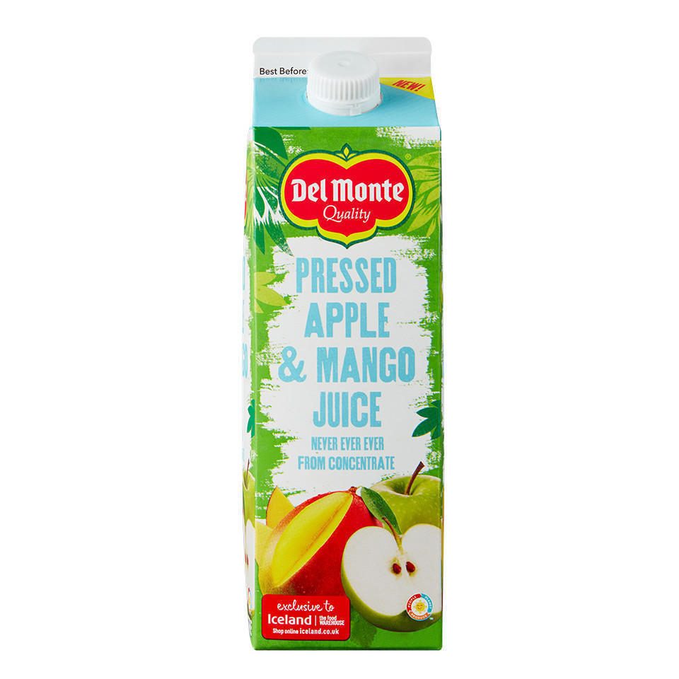 Del Monte Pressed Apple and Mango Juice. 1litre Fruit Juice Iceland