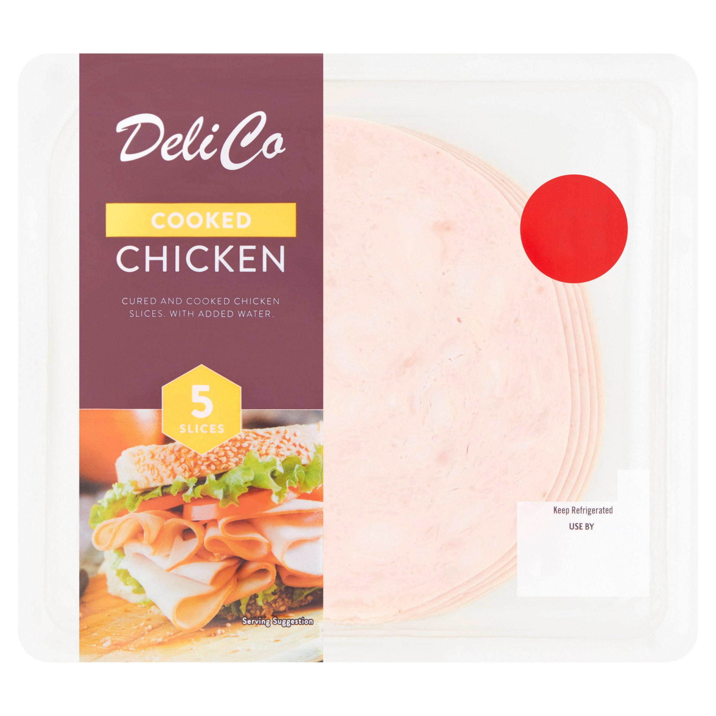 Deli Co Cooked Chicken 5 Slices 90g Chicken & Turkey Iceland Foods